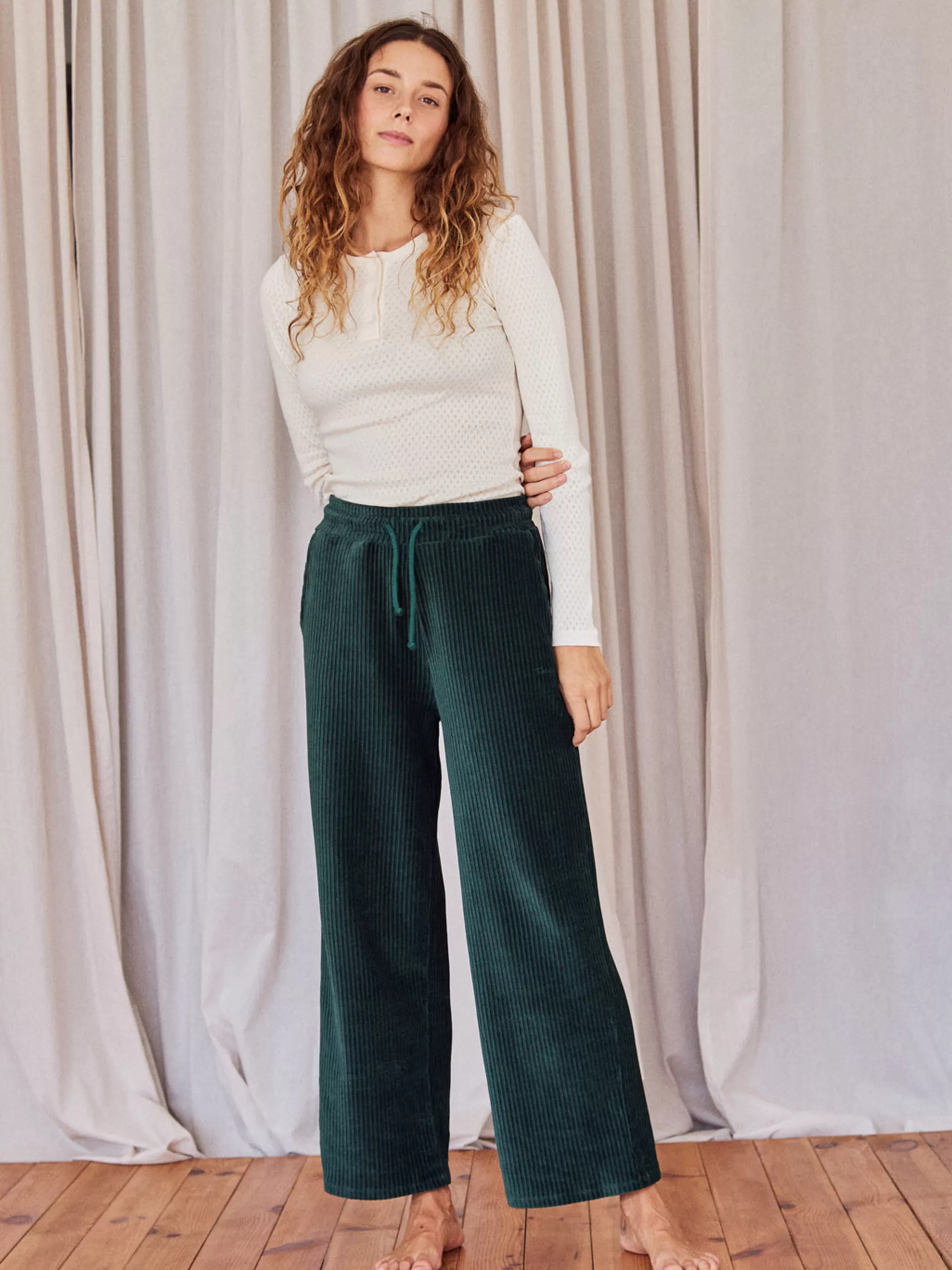 TWOTHIRDS Trousers-Abruka Vert Profond