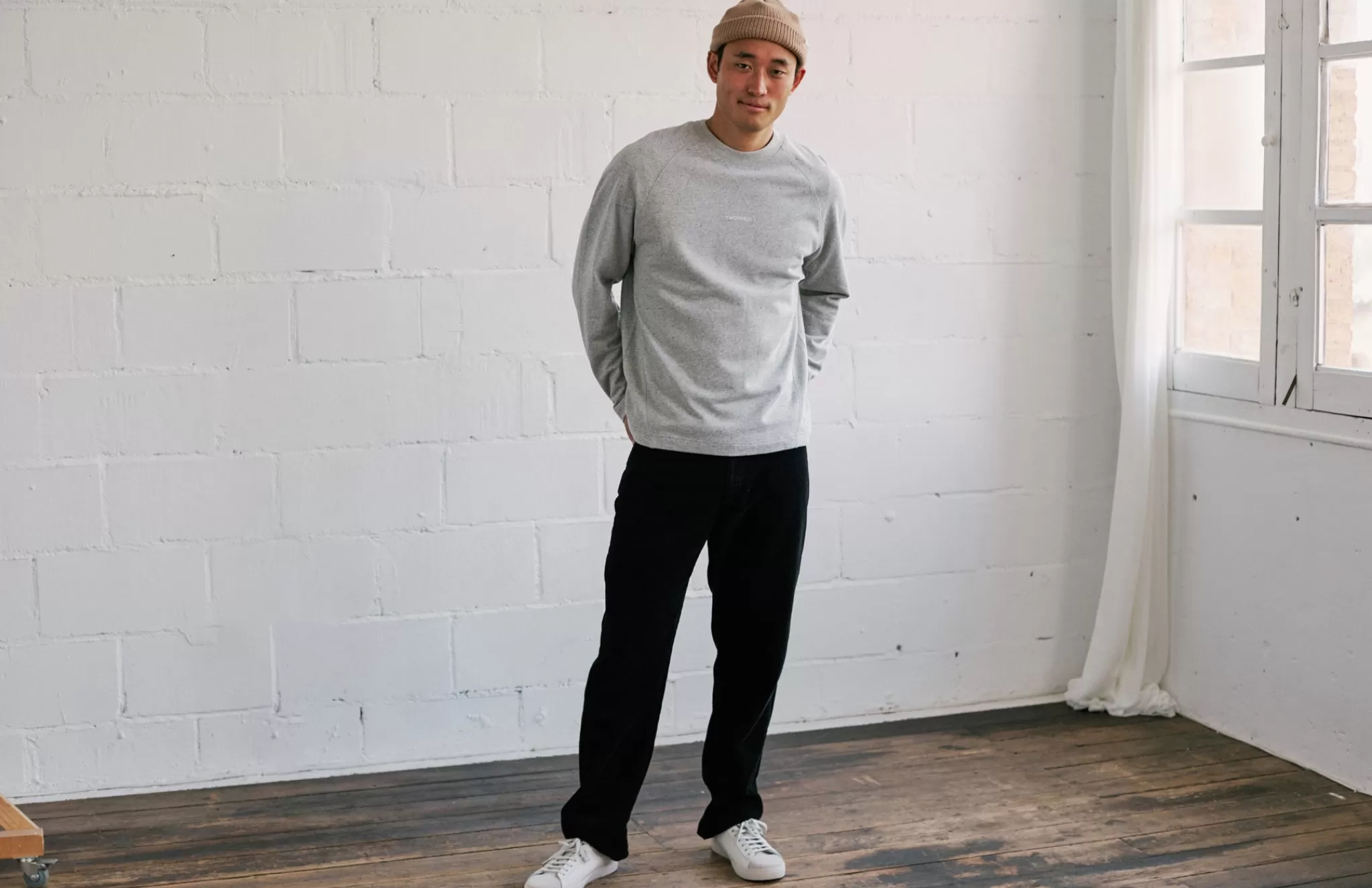 TWOTHIRDS Sweatshirts-Agattu Gris Melange Noir Neps