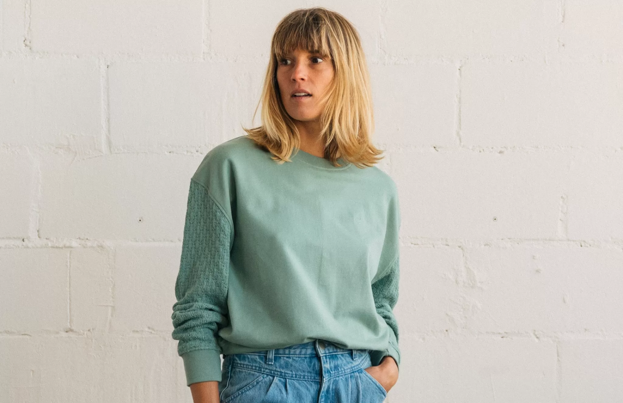 TWOTHIRDS Sweatshirts-Bennett Vert Tendre