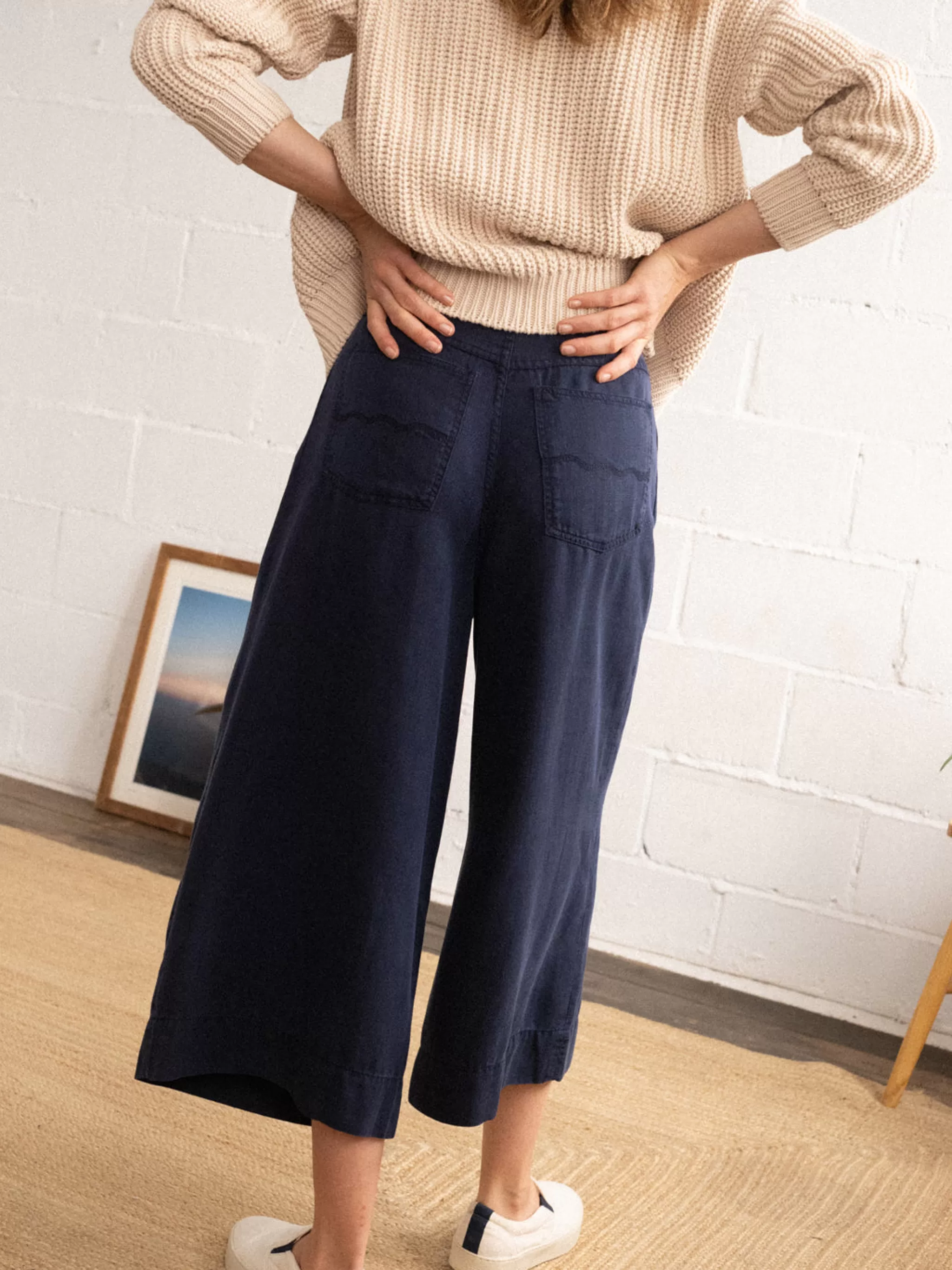 TWOTHIRDS Trousers-Corocoro Nuit Bleue