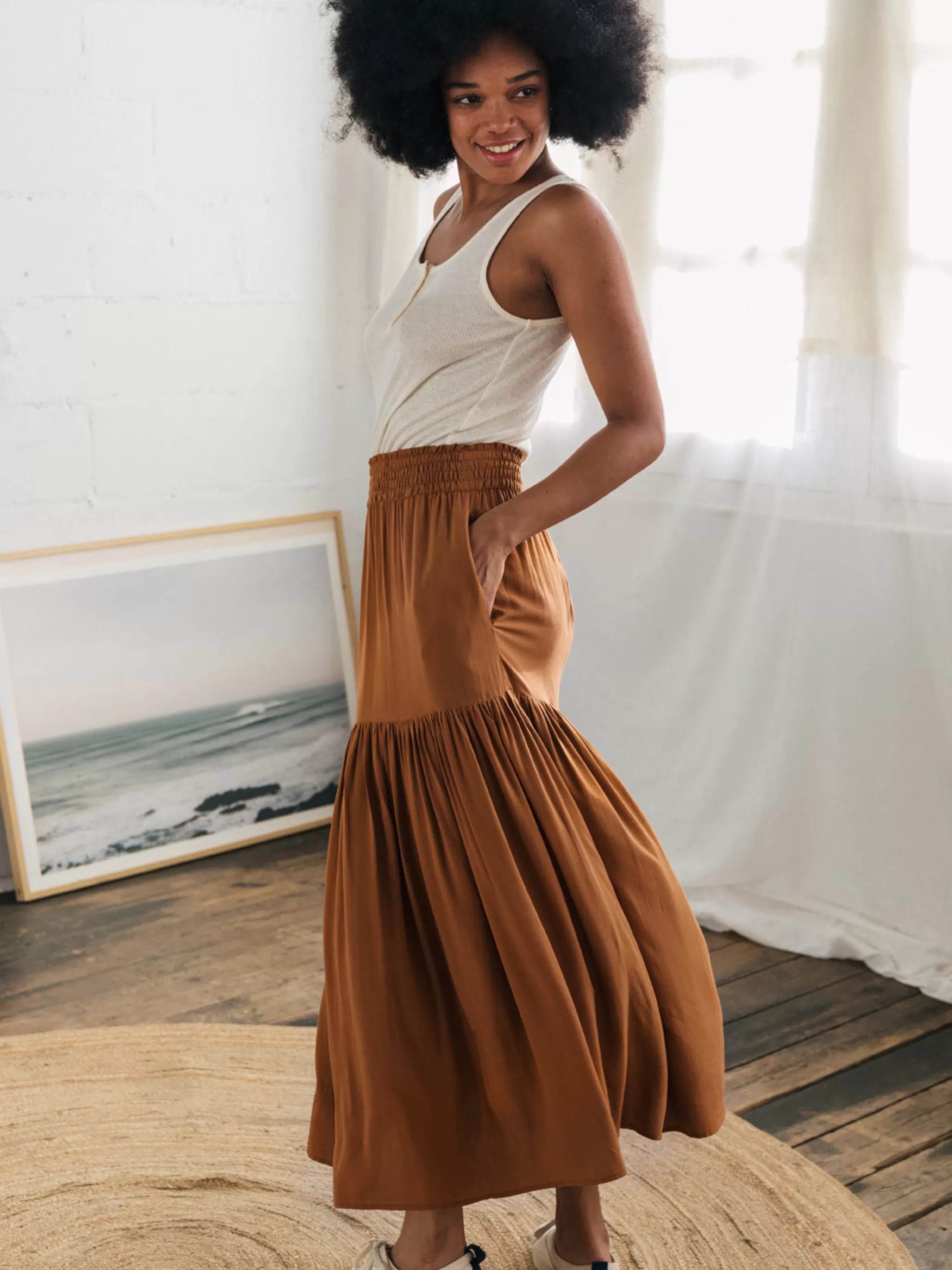 TWOTHIRDS Skirts-Davaar Caramel