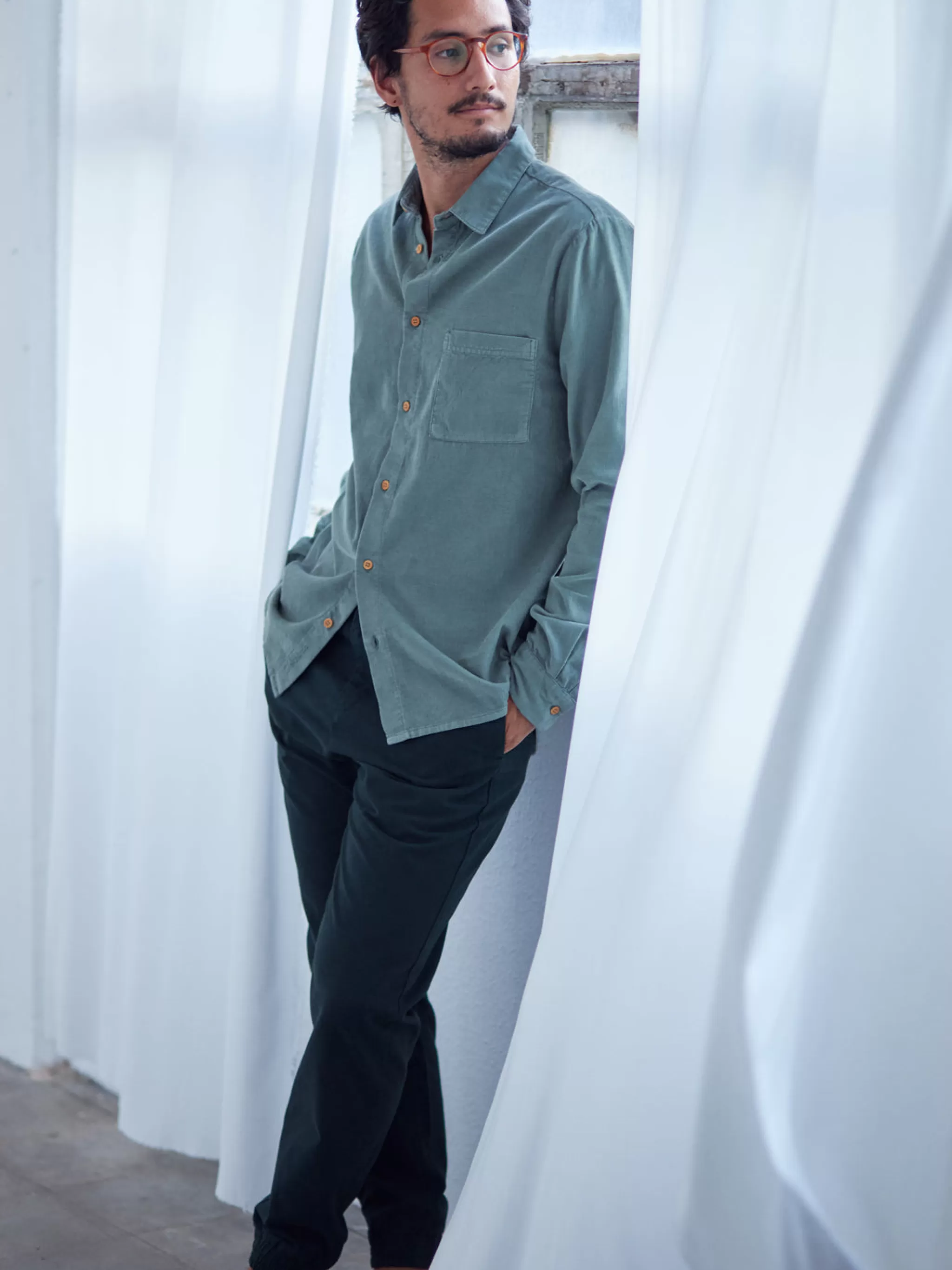 TWOTHIRDS Trousers-Dovy Vert Profond