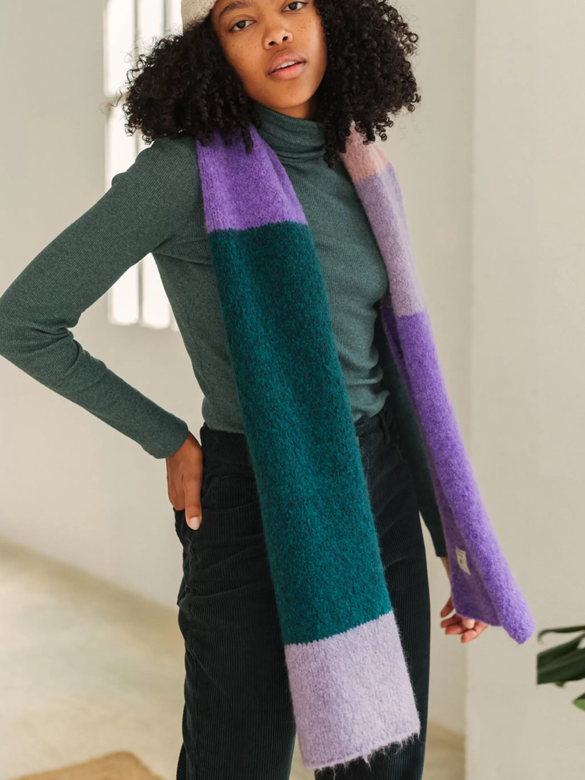 TWOTHIRDS Cravates-Echarpe A Rayures Rayures Multicolores