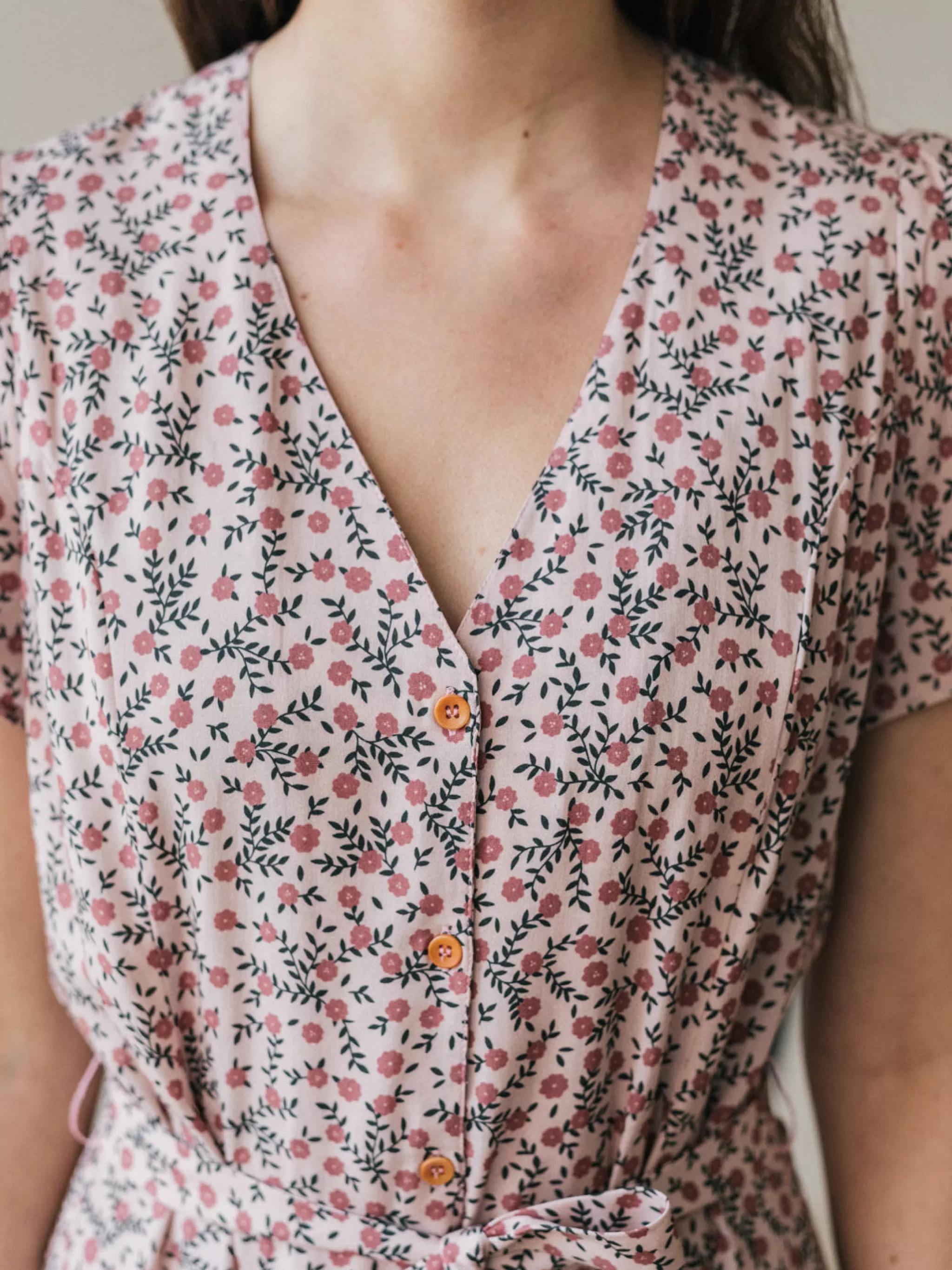 TWOTHIRDS Dresses-Ewing Corail Poussiereux