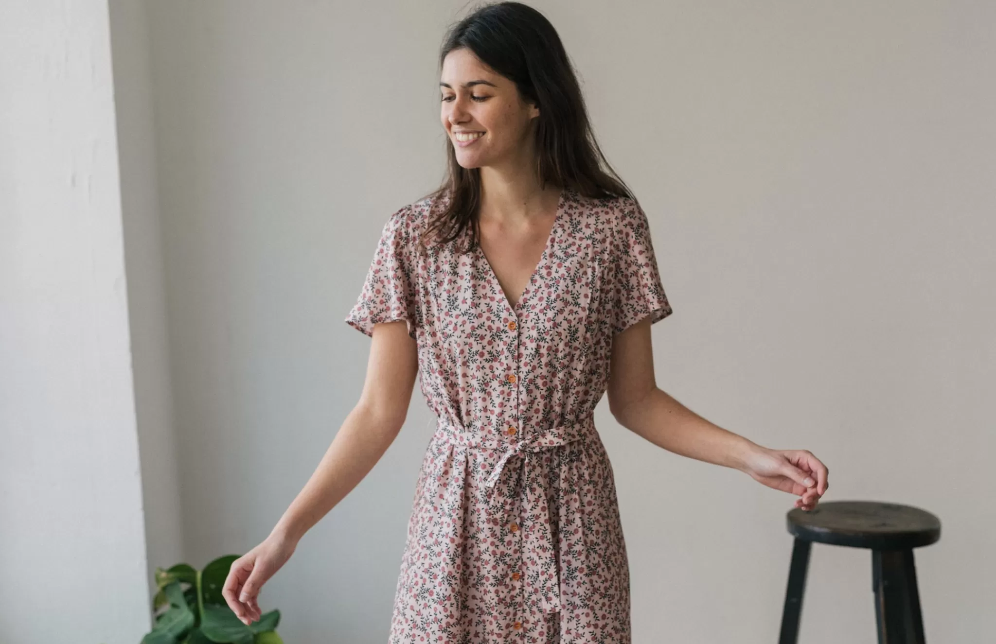 TWOTHIRDS Dresses-Ewing Corail Poussiereux