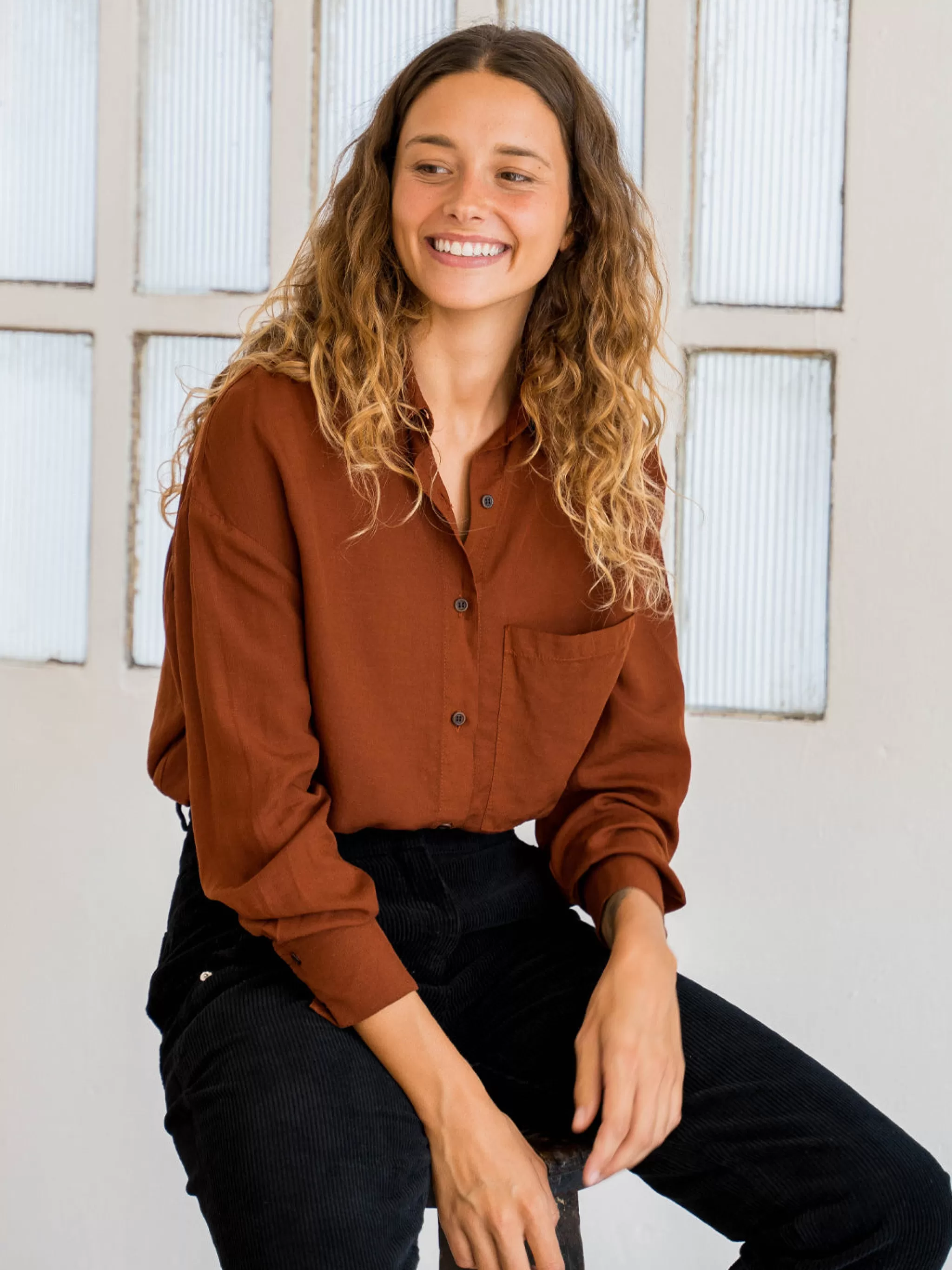 TWOTHIRDS Shirts-Gibbs Caramel Au Beurre