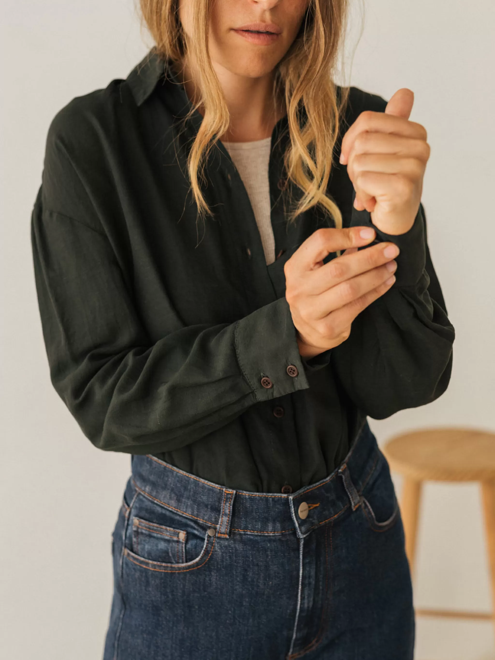 TWOTHIRDS Shirts-Gibbs Vert Profond