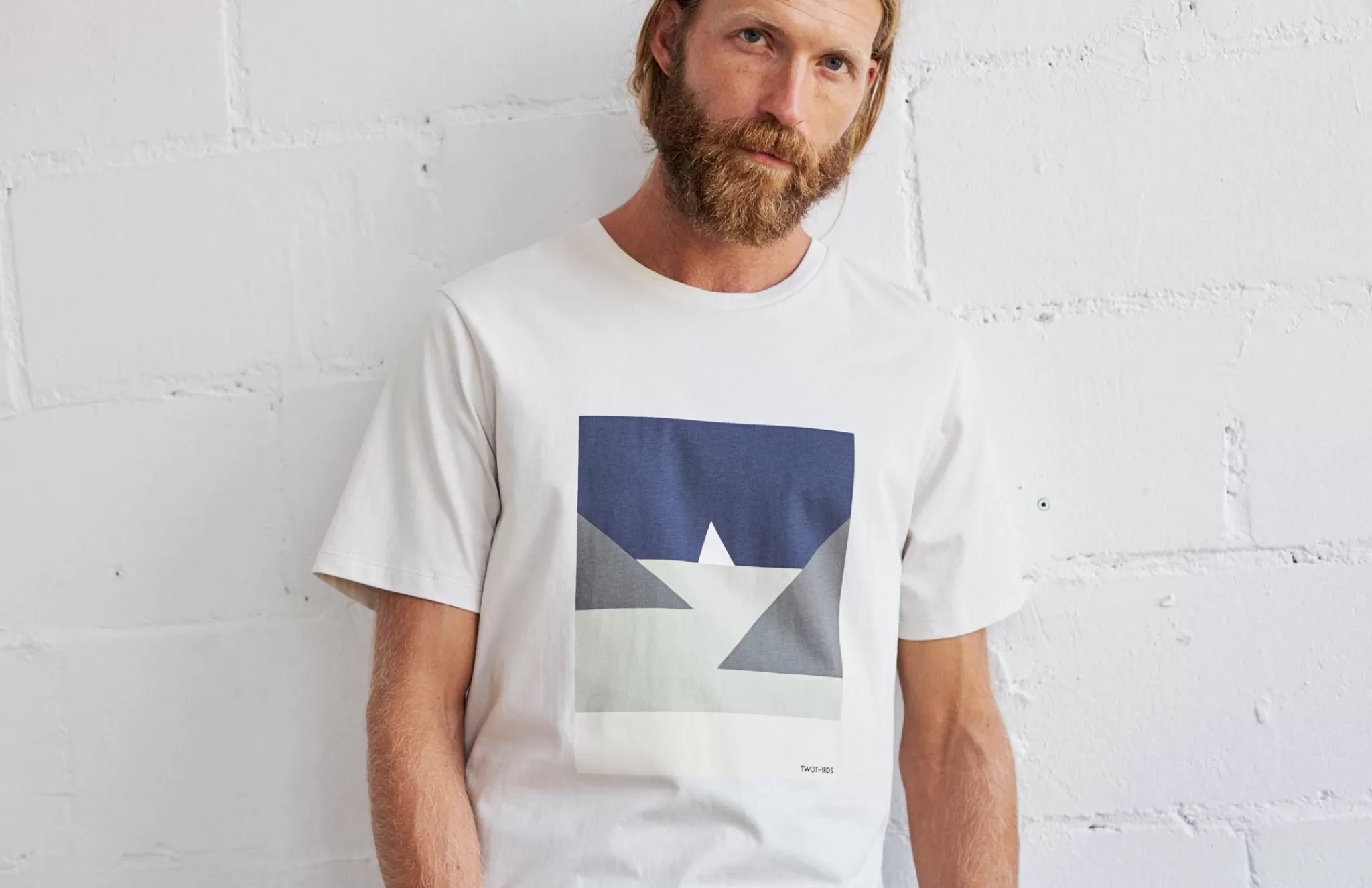 TWOTHIRDS T-Shirts-Gozini Gris Huitre
