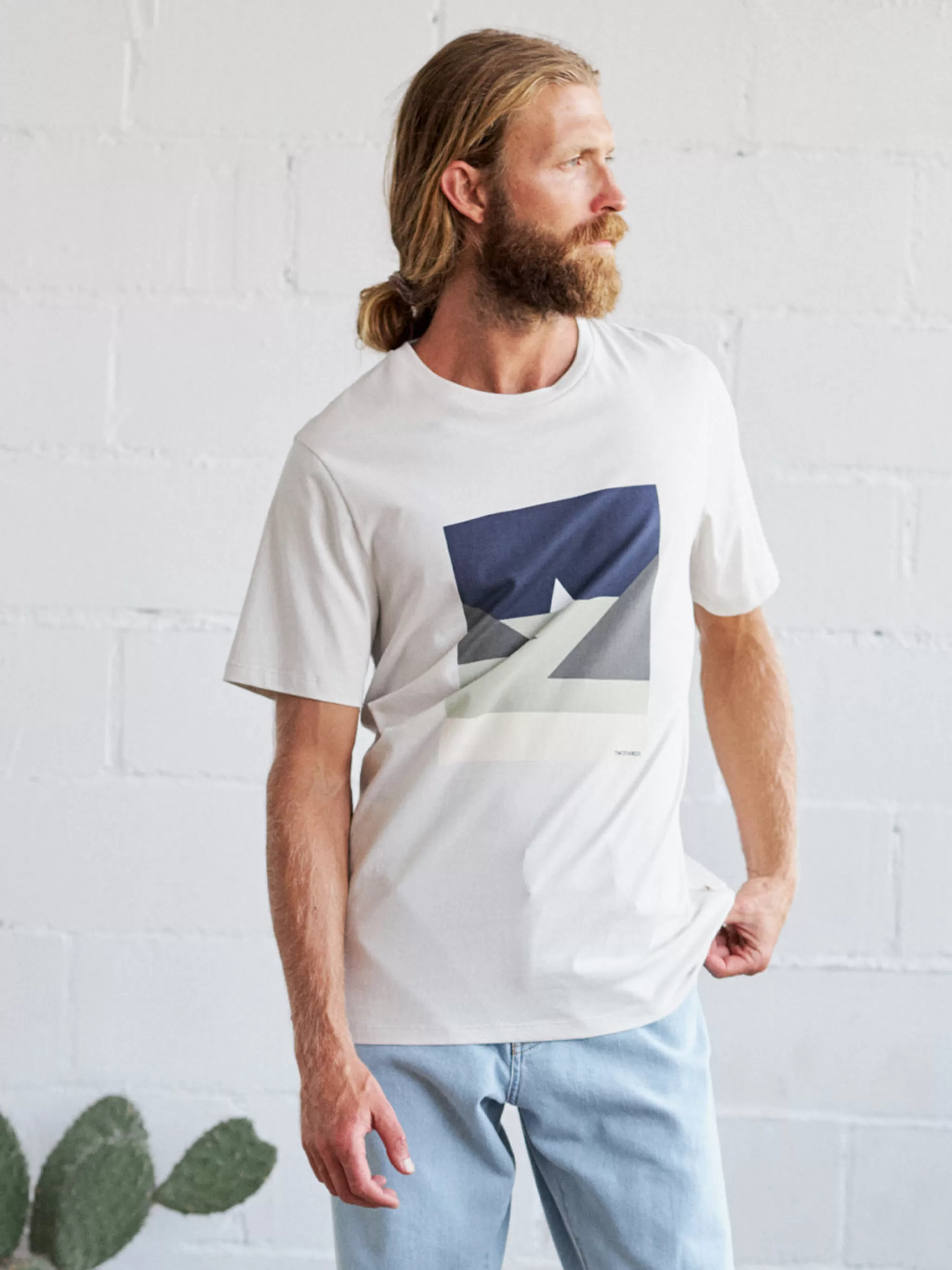 TWOTHIRDS T-Shirts-Gozini Gris Huitre