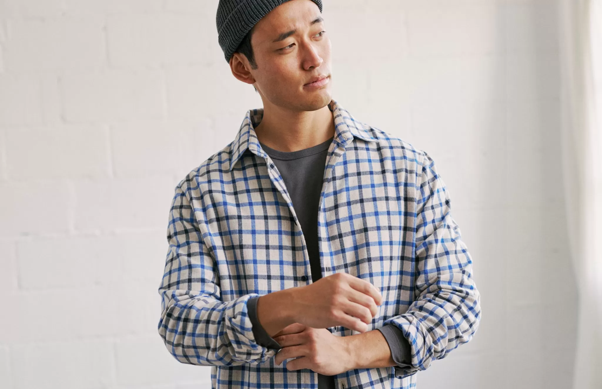 TWOTHIRDS Shirts-Hareby Gris/Bleu Noir