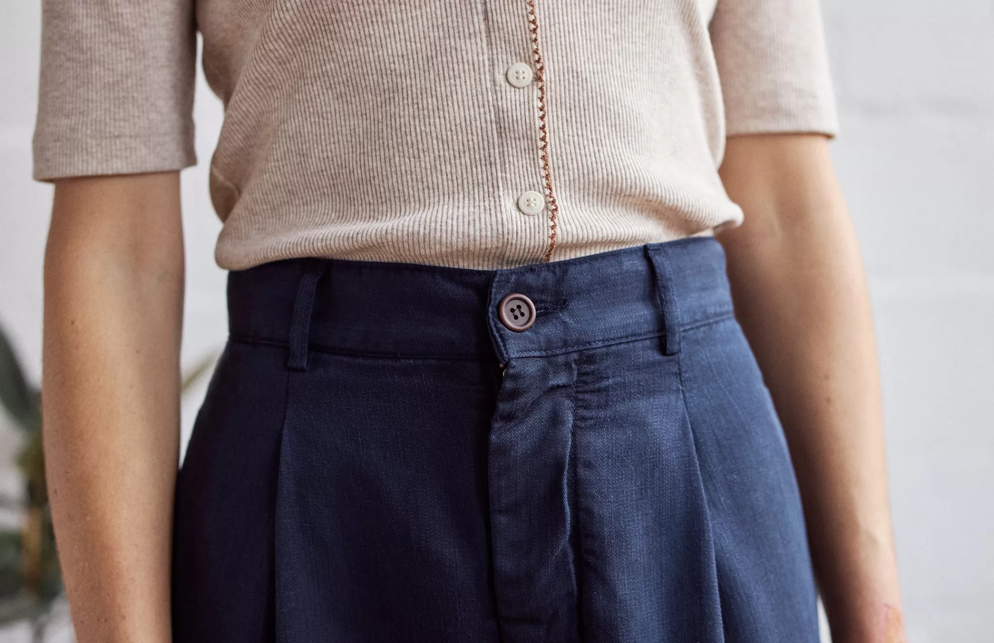 TWOTHIRDS Trousers-Haruku Nuit Bleue
