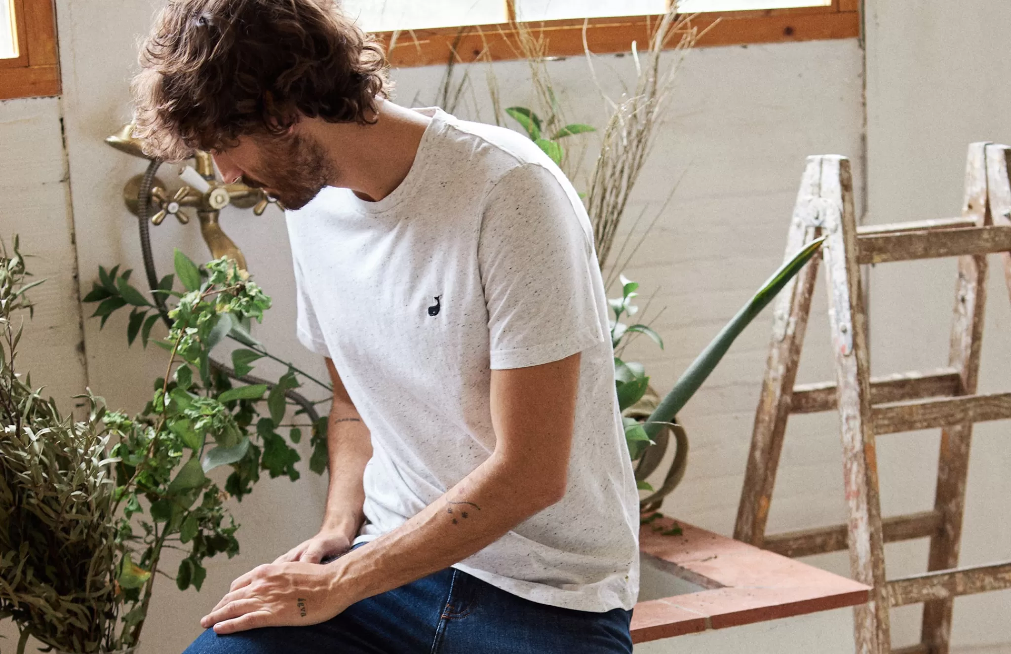 TWOTHIRDS T-Shirts-Homme Sepanggar - Blanc Neps Blancs