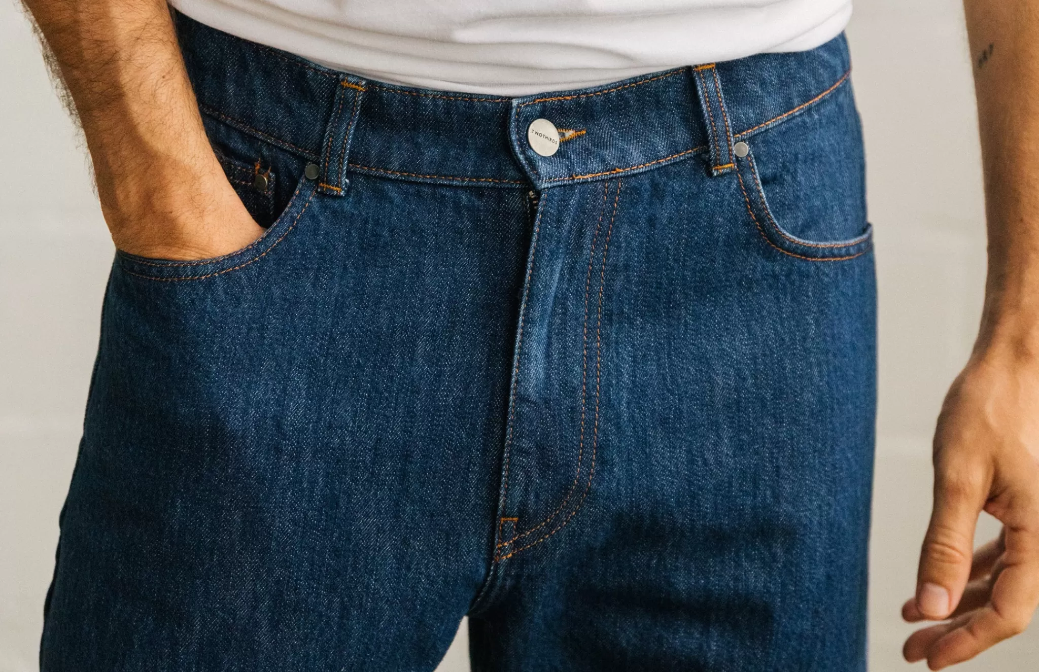 TWOTHIRDS Trousers-Kabara Bleu Moyen