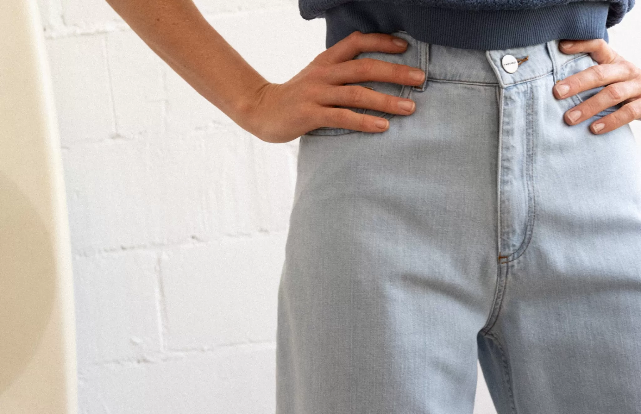 TWOTHIRDS Trousers-Karri Bleu Ciel