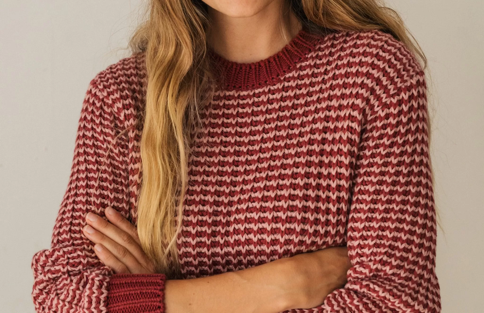 TWOTHIRDS Knits-Katiu Bicolore Rose