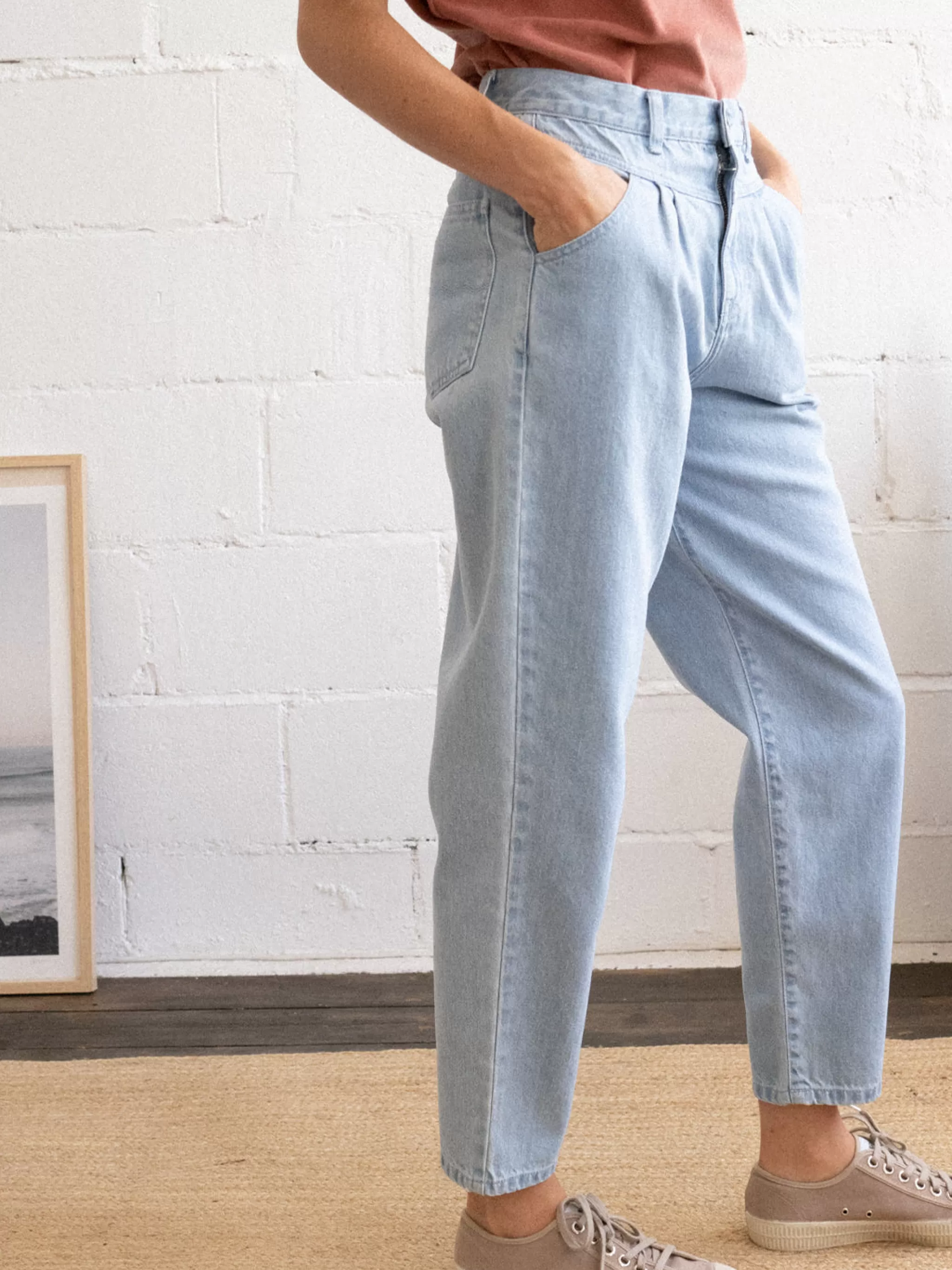 TWOTHIRDS Trousers-Kiritibati Bleu Ciel