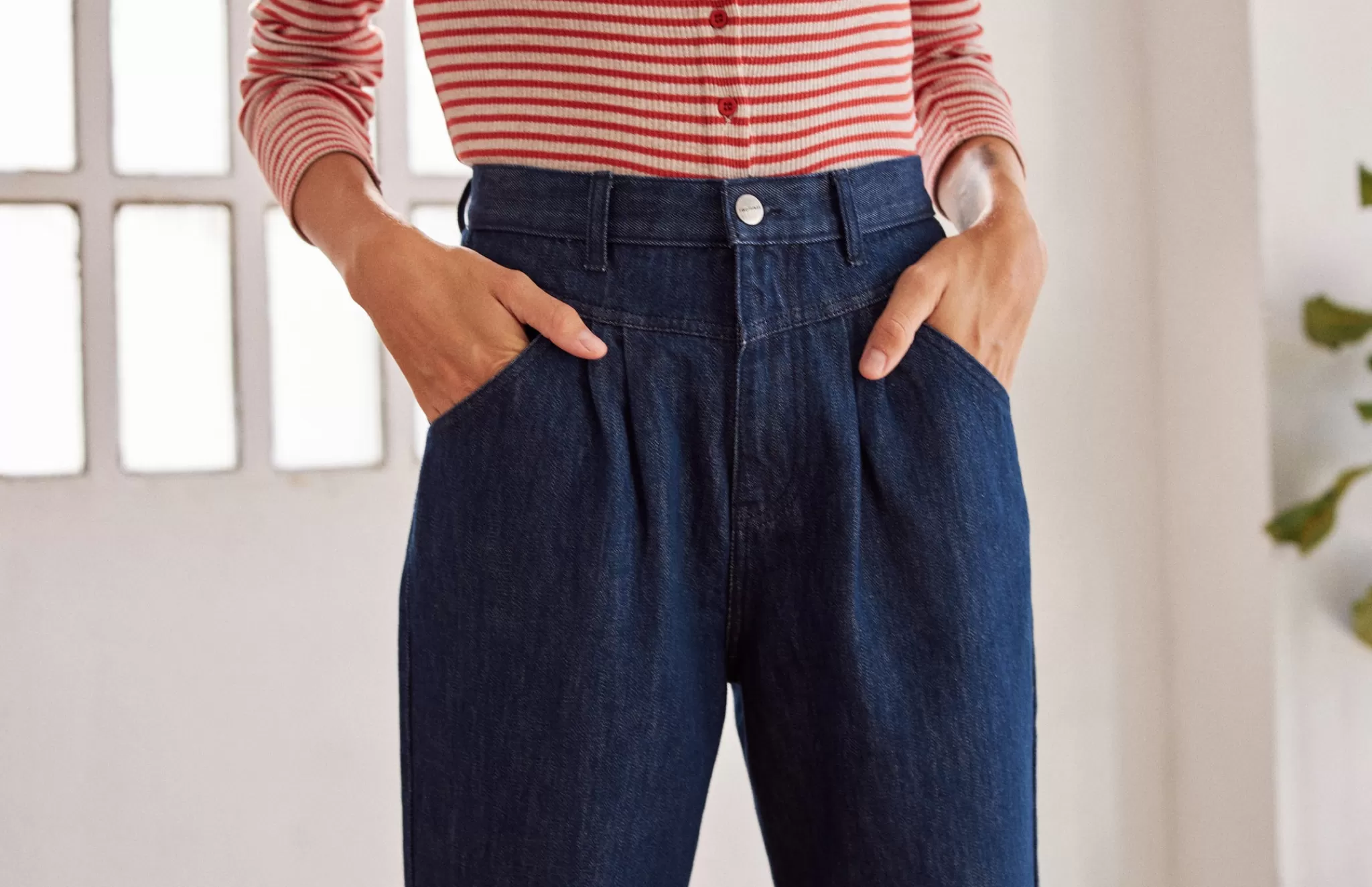 TWOTHIRDS Trousers-Kiritibati Bleu Fonce