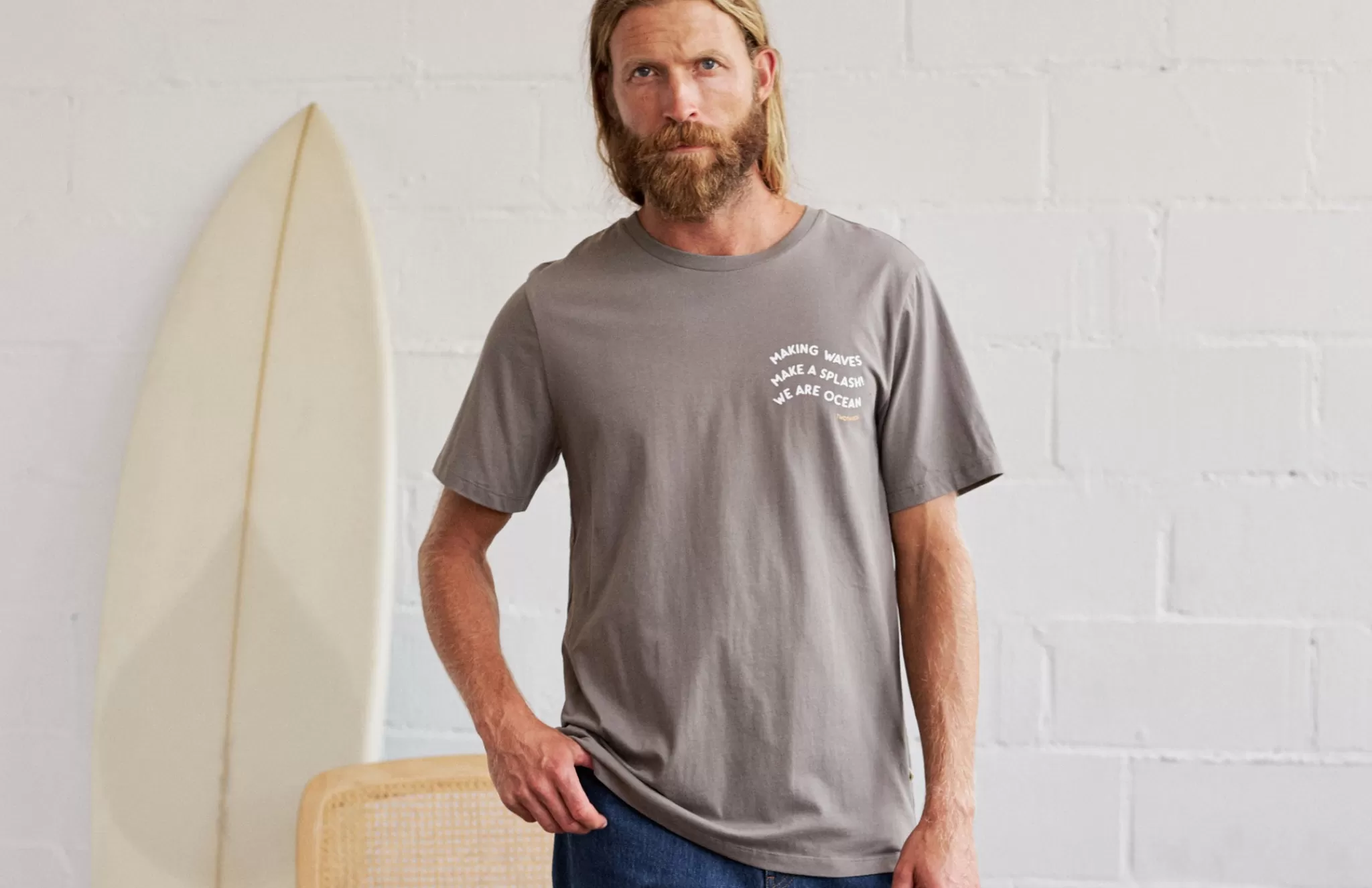 TWOTHIRDS T-Shirts-Kirui Gris Bronze