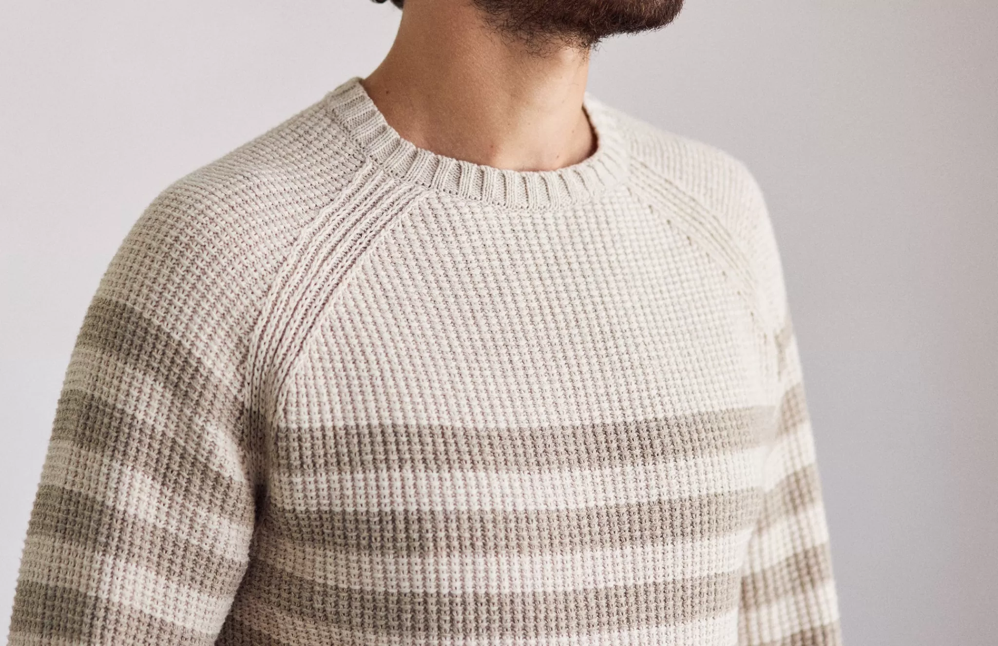 TWOTHIRDS Knits-La Palma Rayures Toast/Ecru