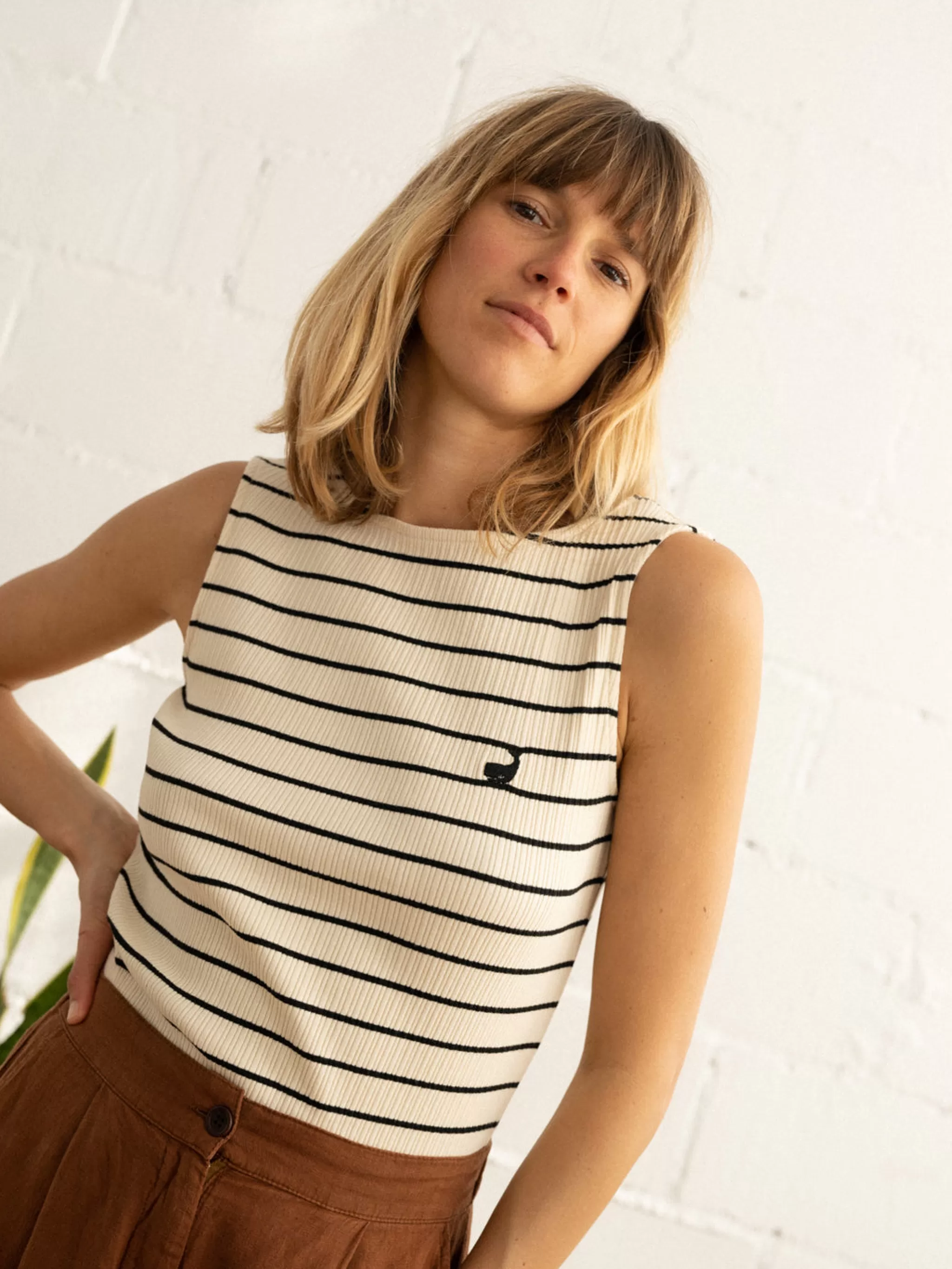 TWOTHIRDS Tops-Lalona Rayures Bleu Marine