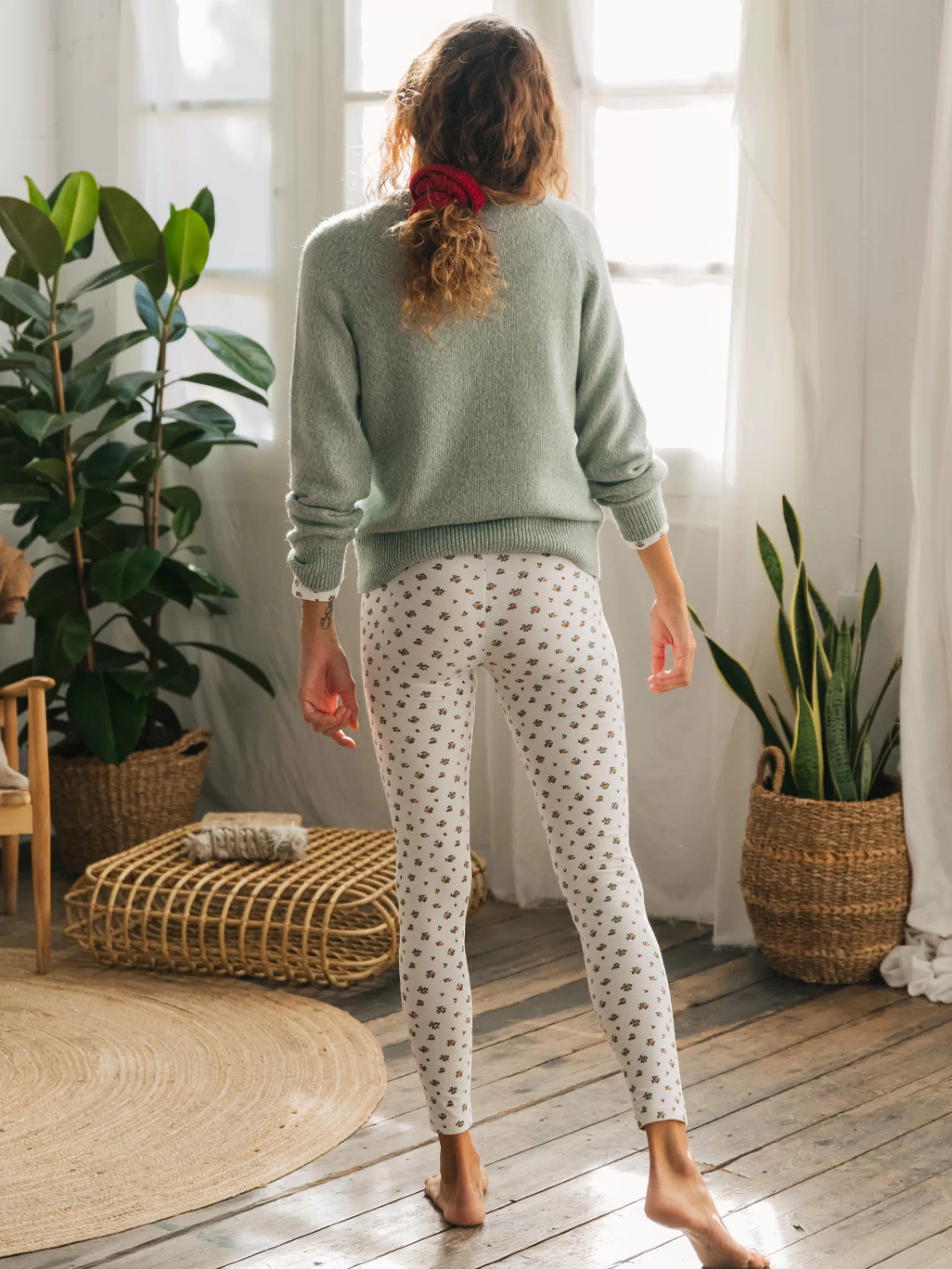 TWOTHIRDS Trousers-Lauley Ecru Floral