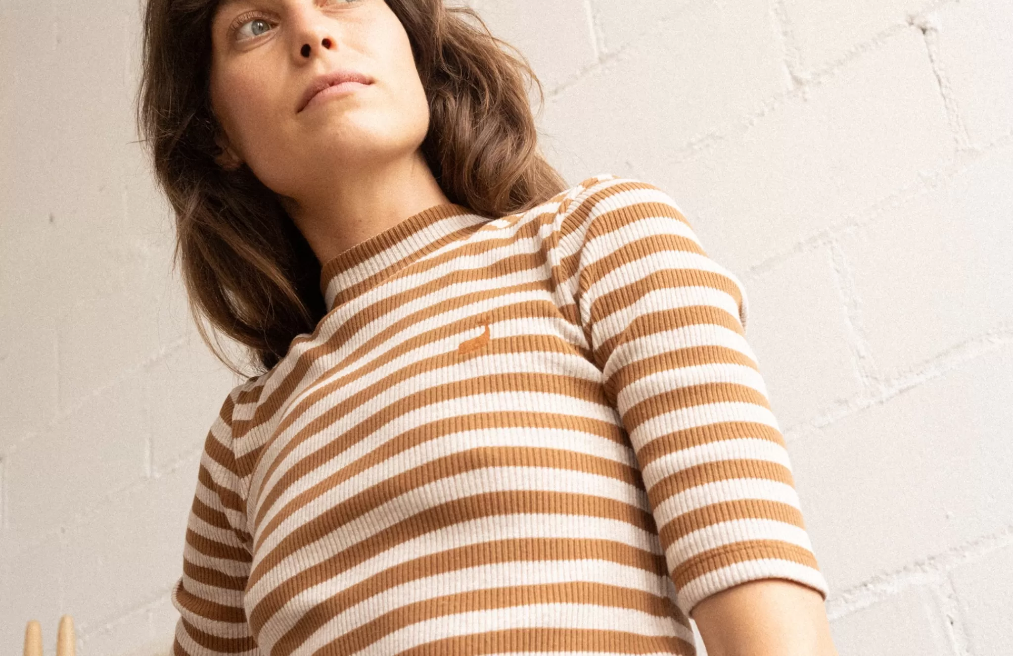 TWOTHIRDS Tops-Levita Rayures Caramel