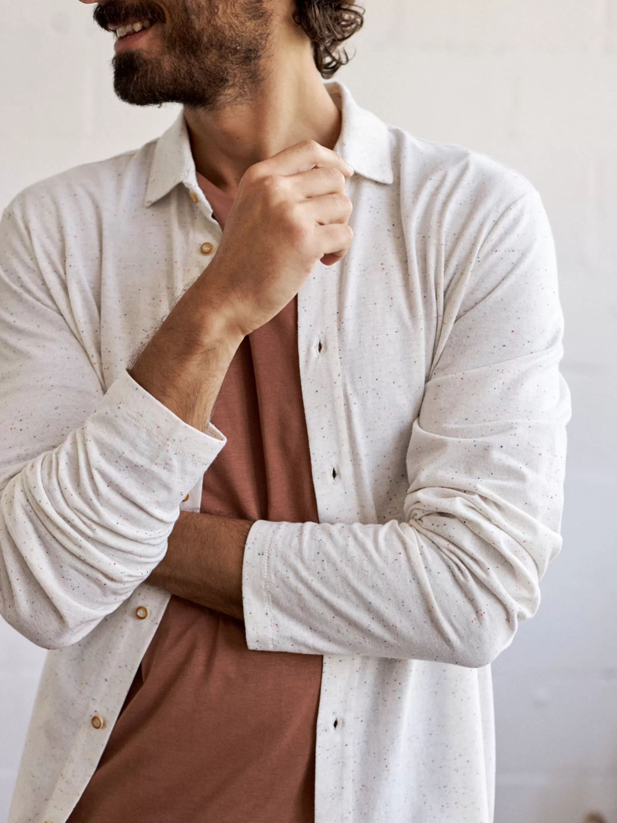 TWOTHIRDS Shirts-Liku Neps Multicolores Blancs
