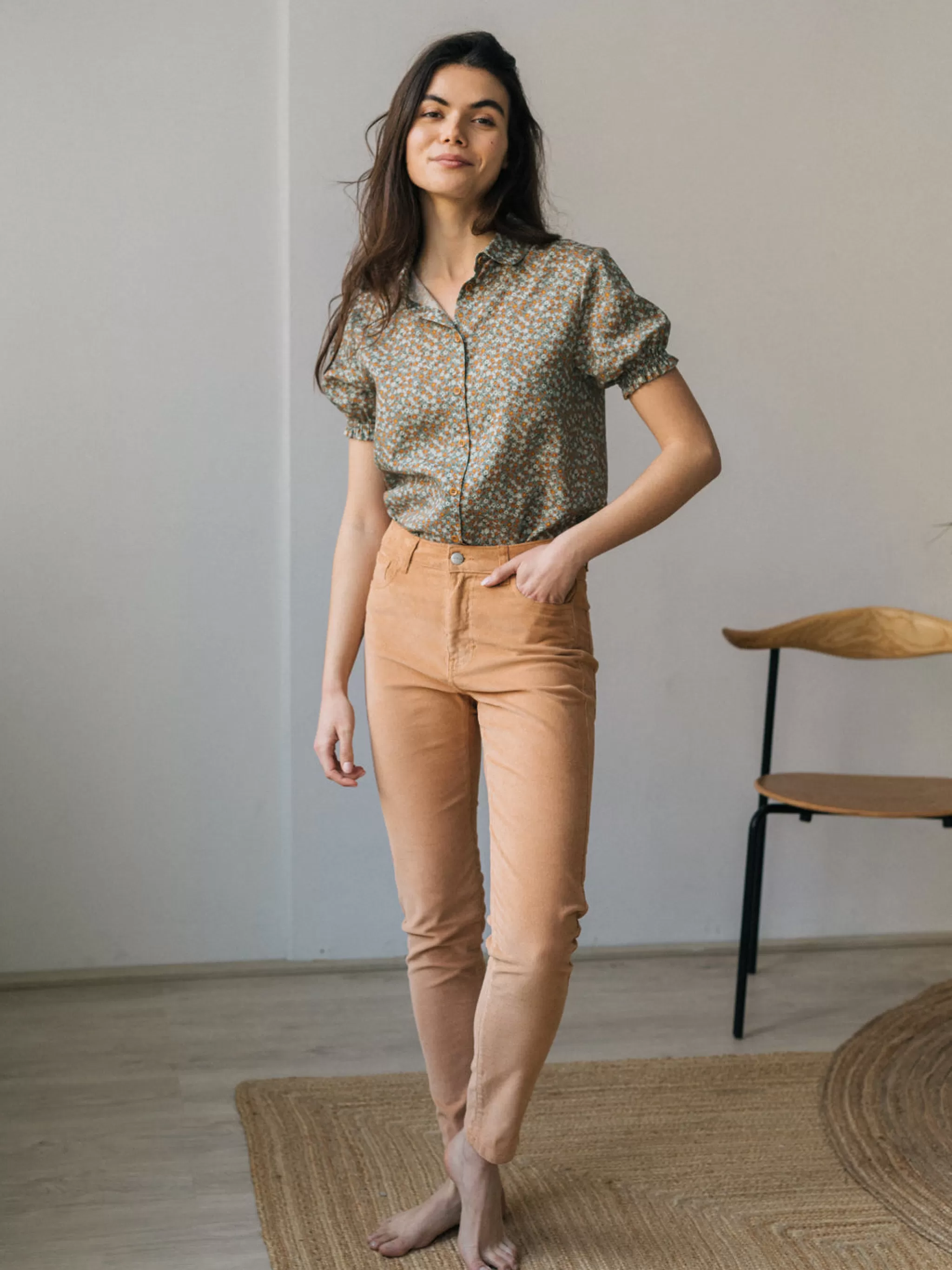 TWOTHIRDS Trousers-Marieta Orange Poussiereux