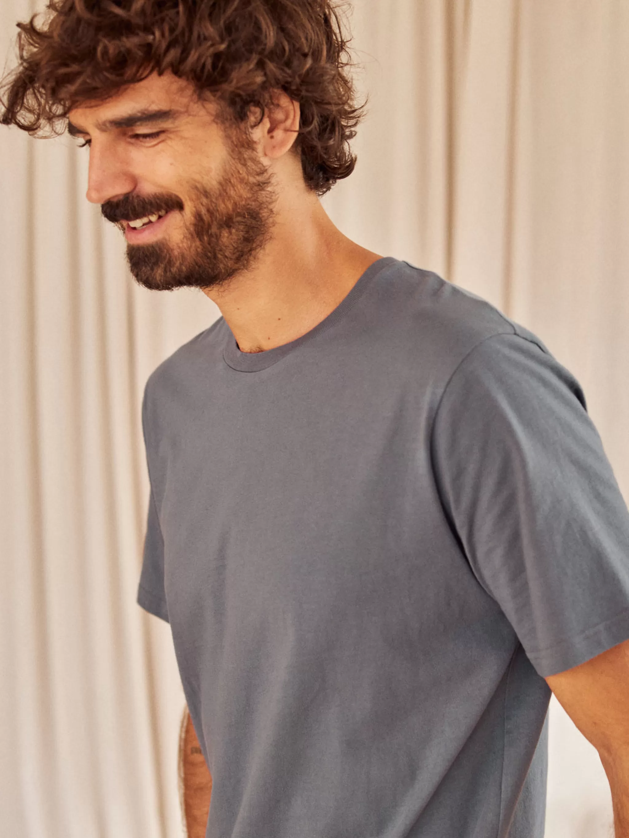 TWOTHIRDS T-Shirts-Monothaki Bleu Orageux