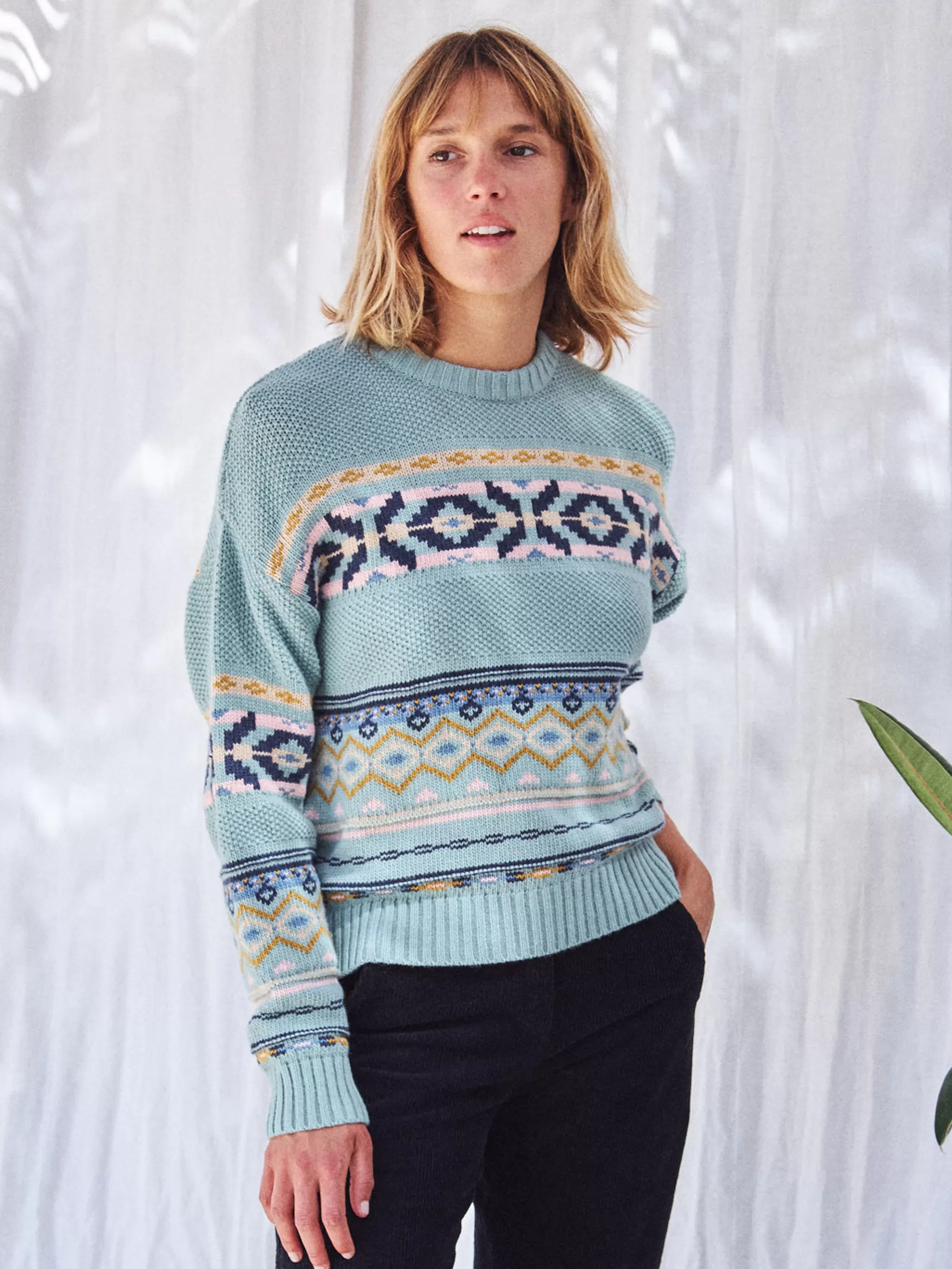 TWOTHIRDS Knits-Nukuoro Aqua Poussiereux