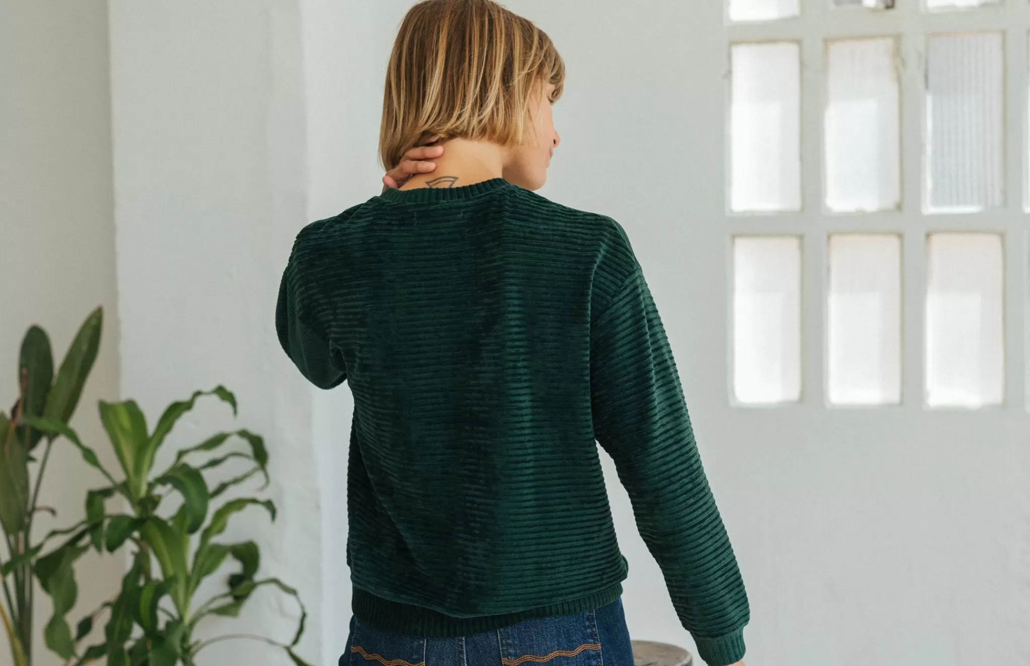 TWOTHIRDS Sweatshirts-Oleny Vert Profond