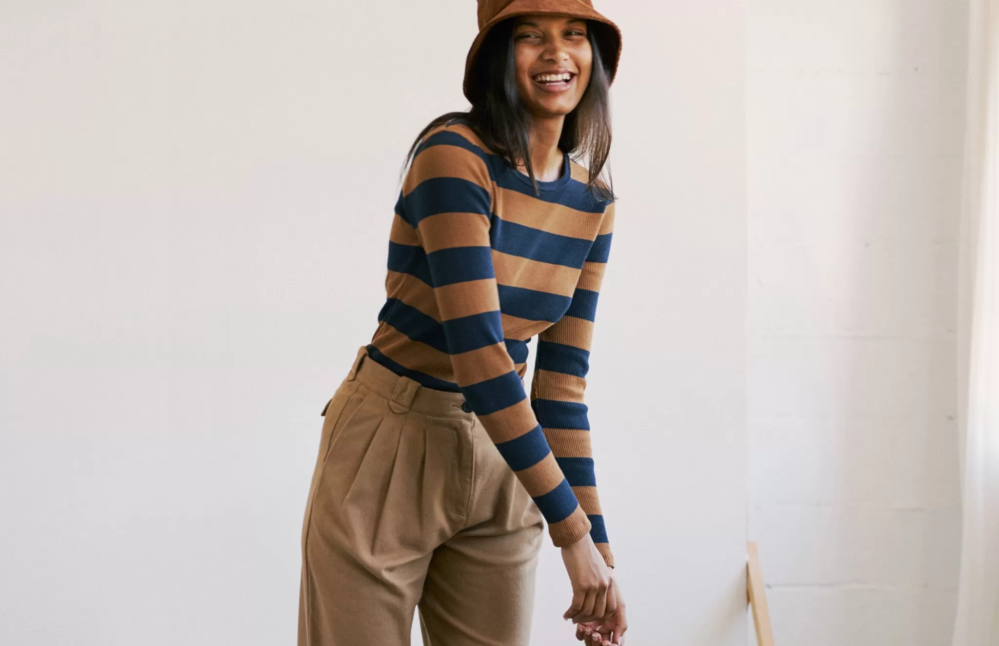 TWOTHIRDS Tops-Olson Rayures Bleu Marine