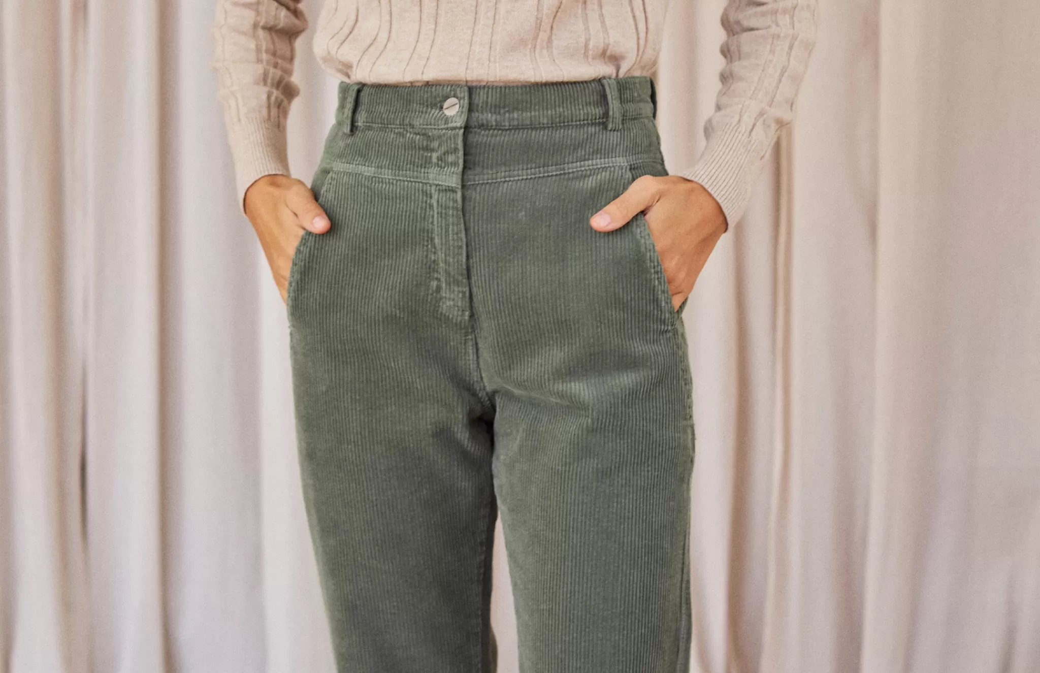 TWOTHIRDS Trousers-Ontong Vert Delave
