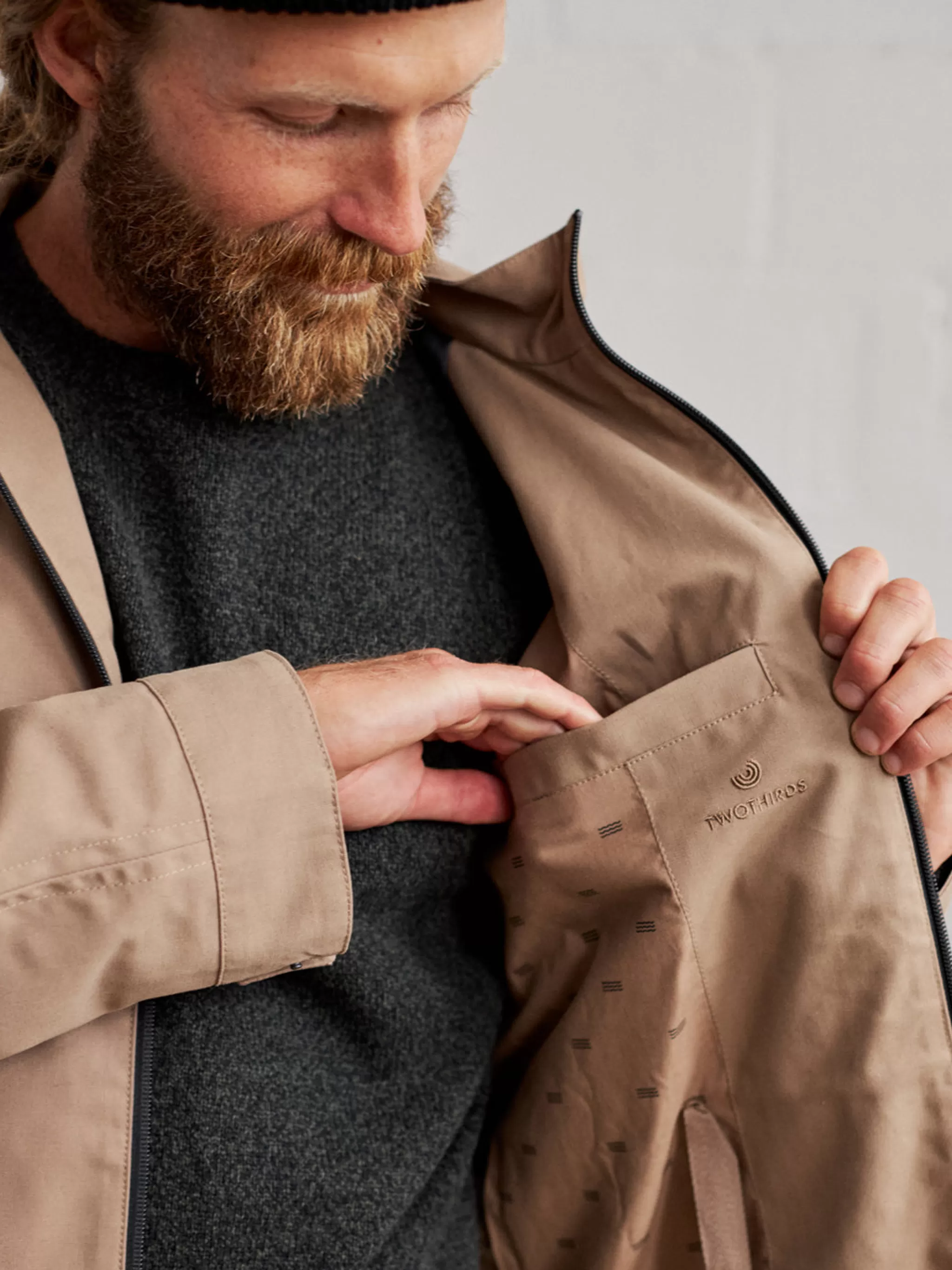 TWOTHIRDS Jackets-Pelican Sepia