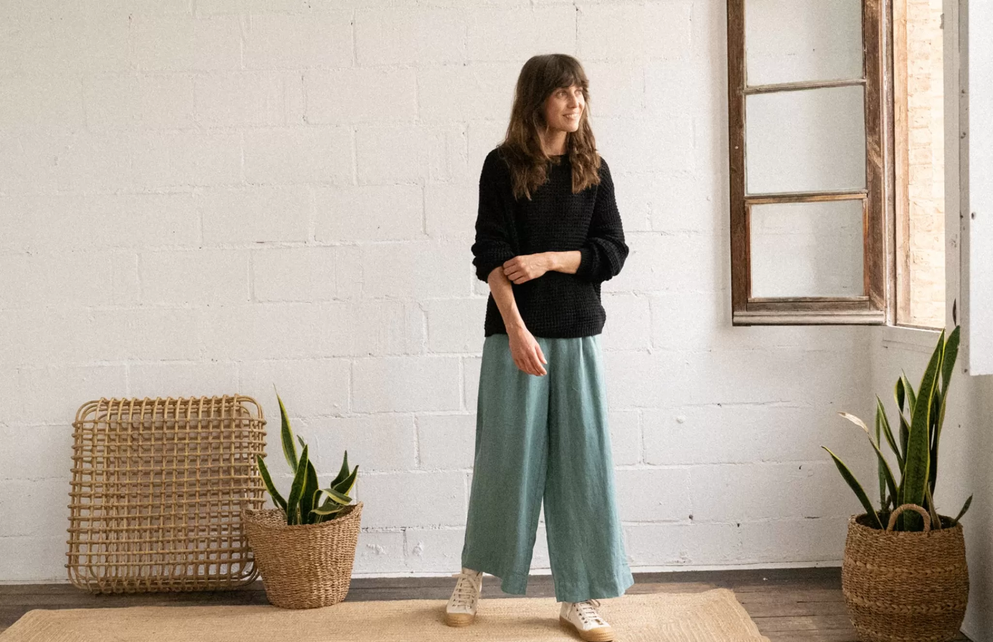 TWOTHIRDS Trousers-Pinzon Vert Cascade