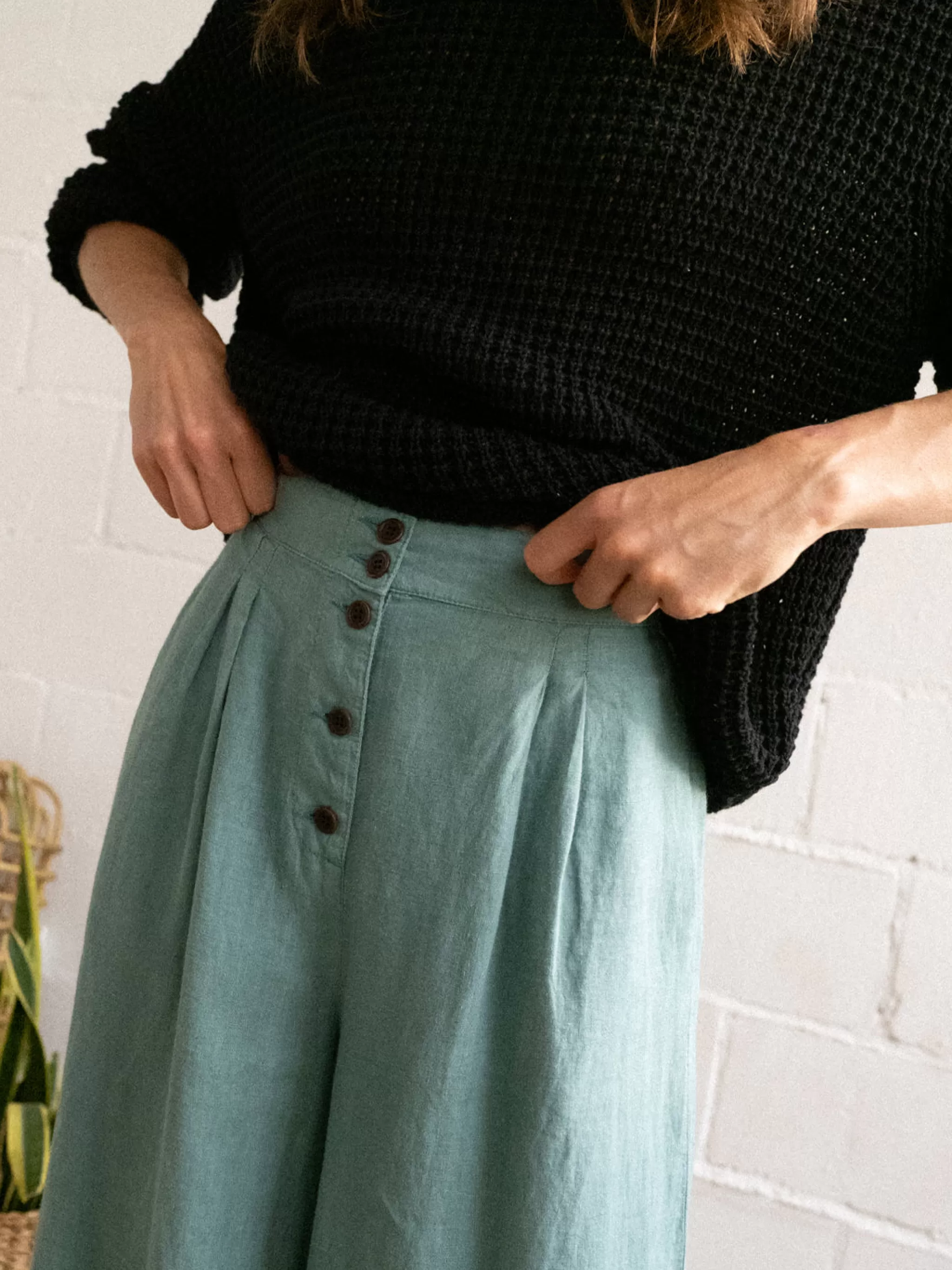 TWOTHIRDS Trousers-Pinzon Vert Cascade