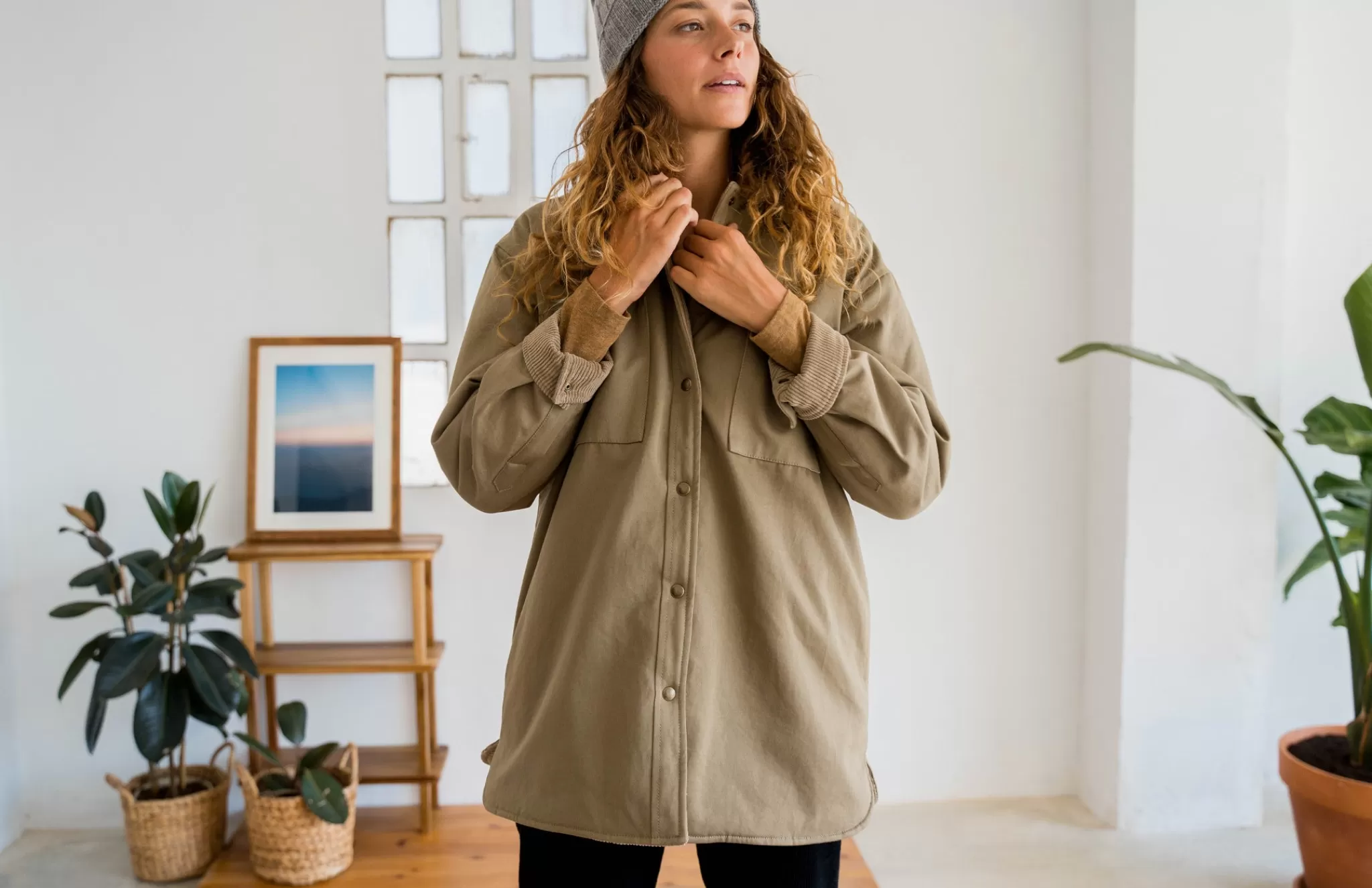 TWOTHIRDS Jackets-Plus Bas Vert Sauge
