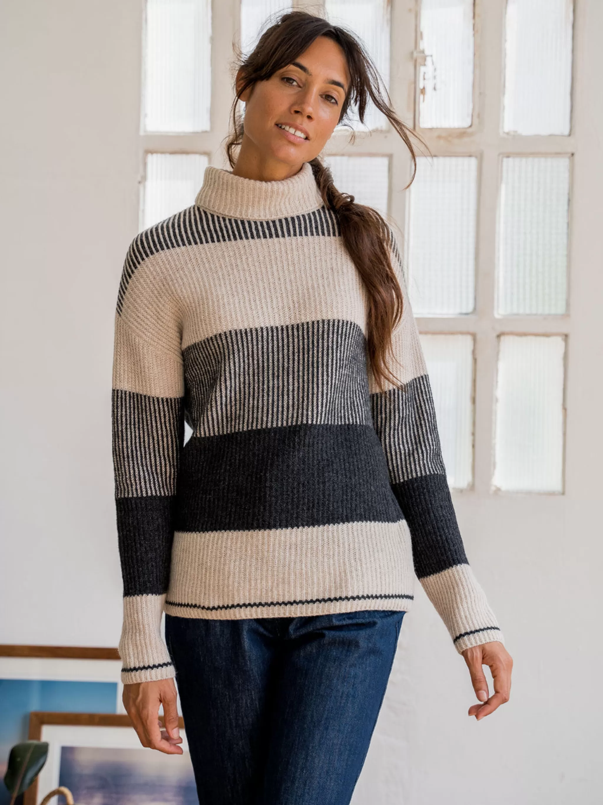 TWOTHIRDS Knits-Raitoru Bicolore Gris