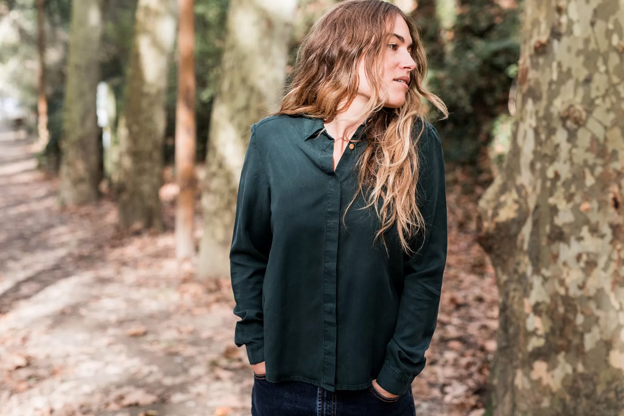 TWOTHIRDS Shirts-Romvi Vert Fonce