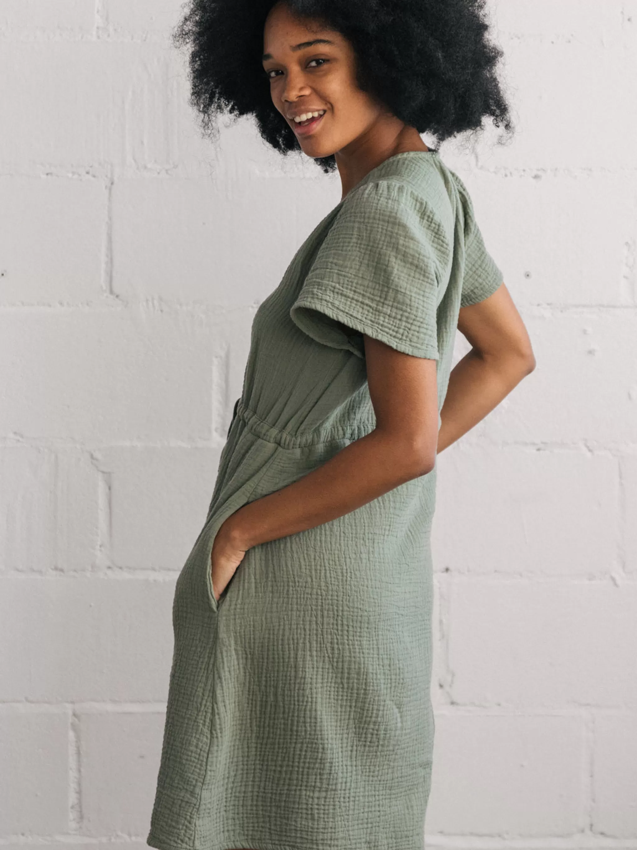 TWOTHIRDS Dresses-Sabinal Vert Sauge