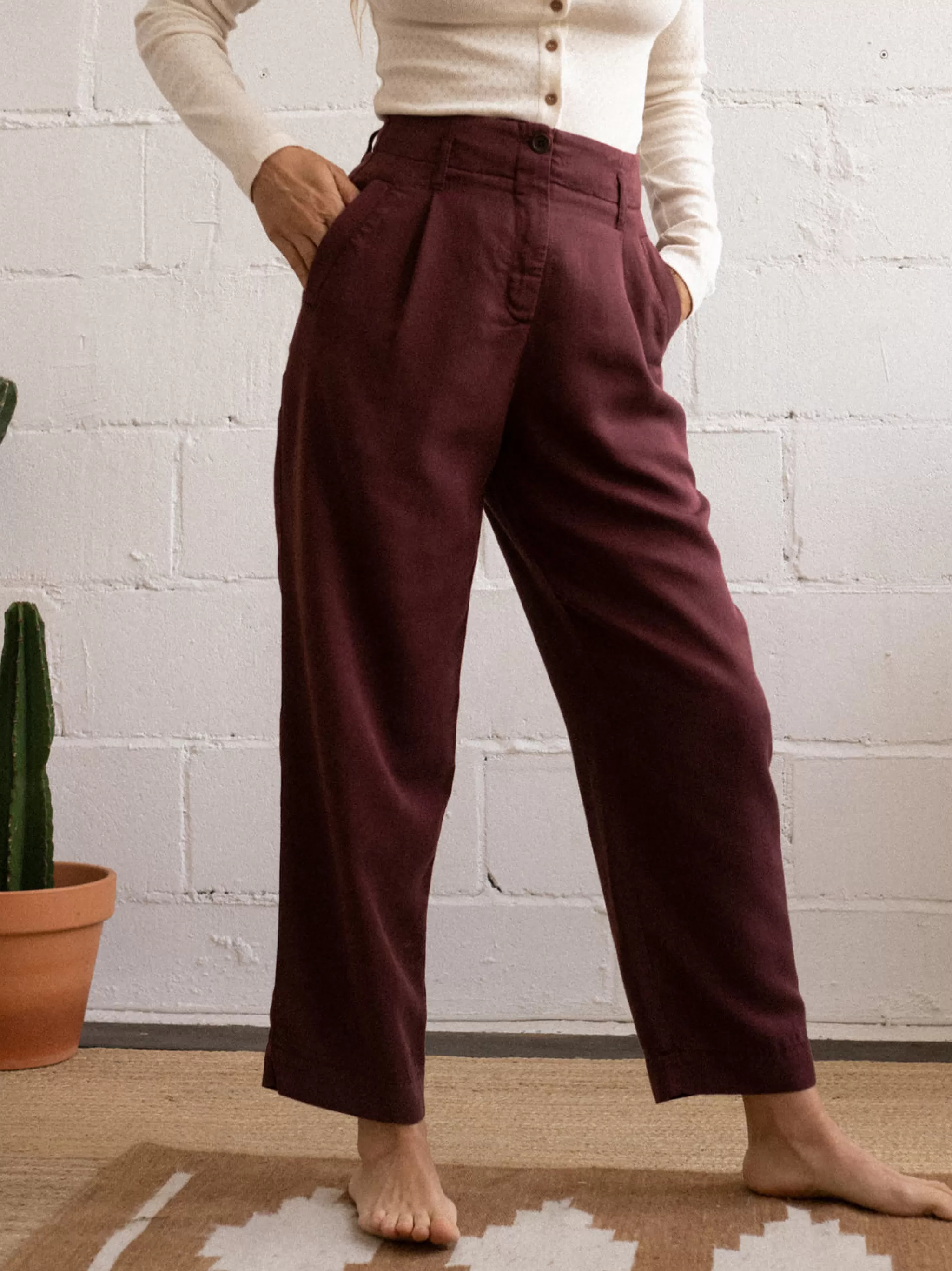 TWOTHIRDS Trousers-Saint-Jules Madden Brun