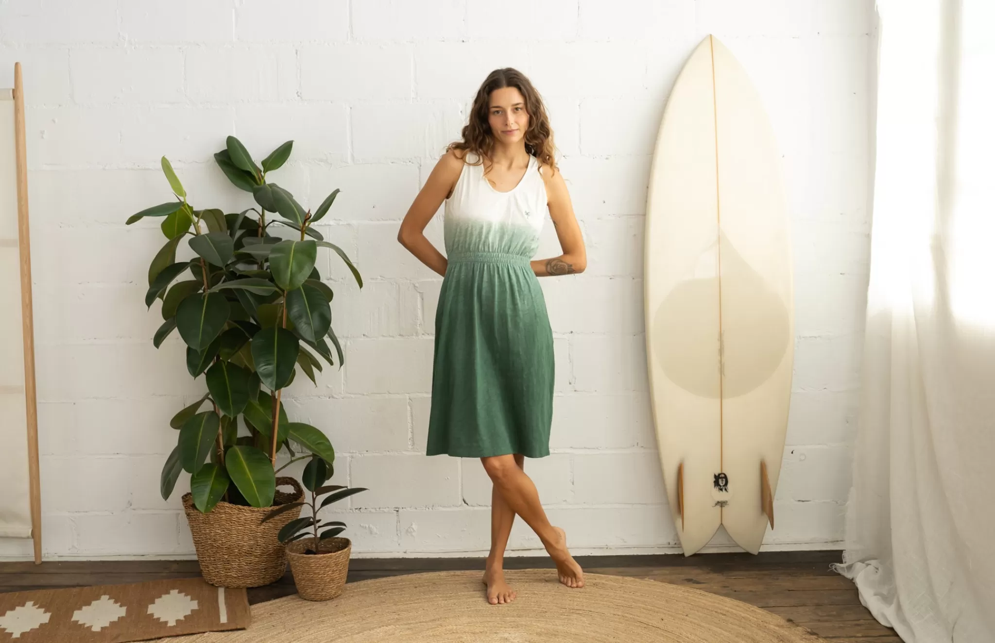 TWOTHIRDS Dresses-Serifos Teinture Verte