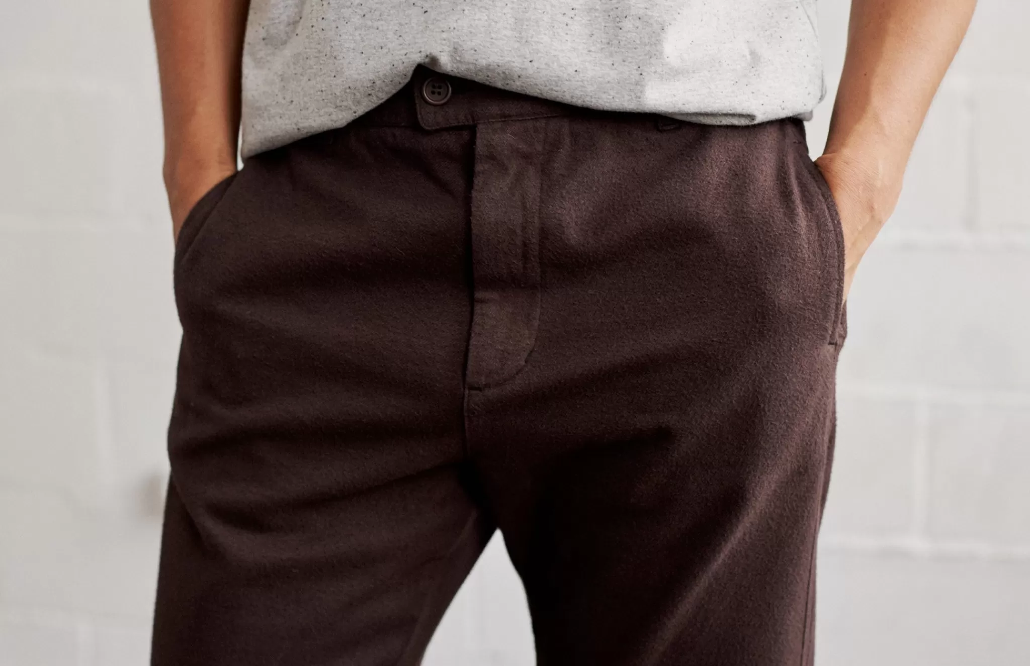 TWOTHIRDS Trousers-Sibsey Marron Fonce