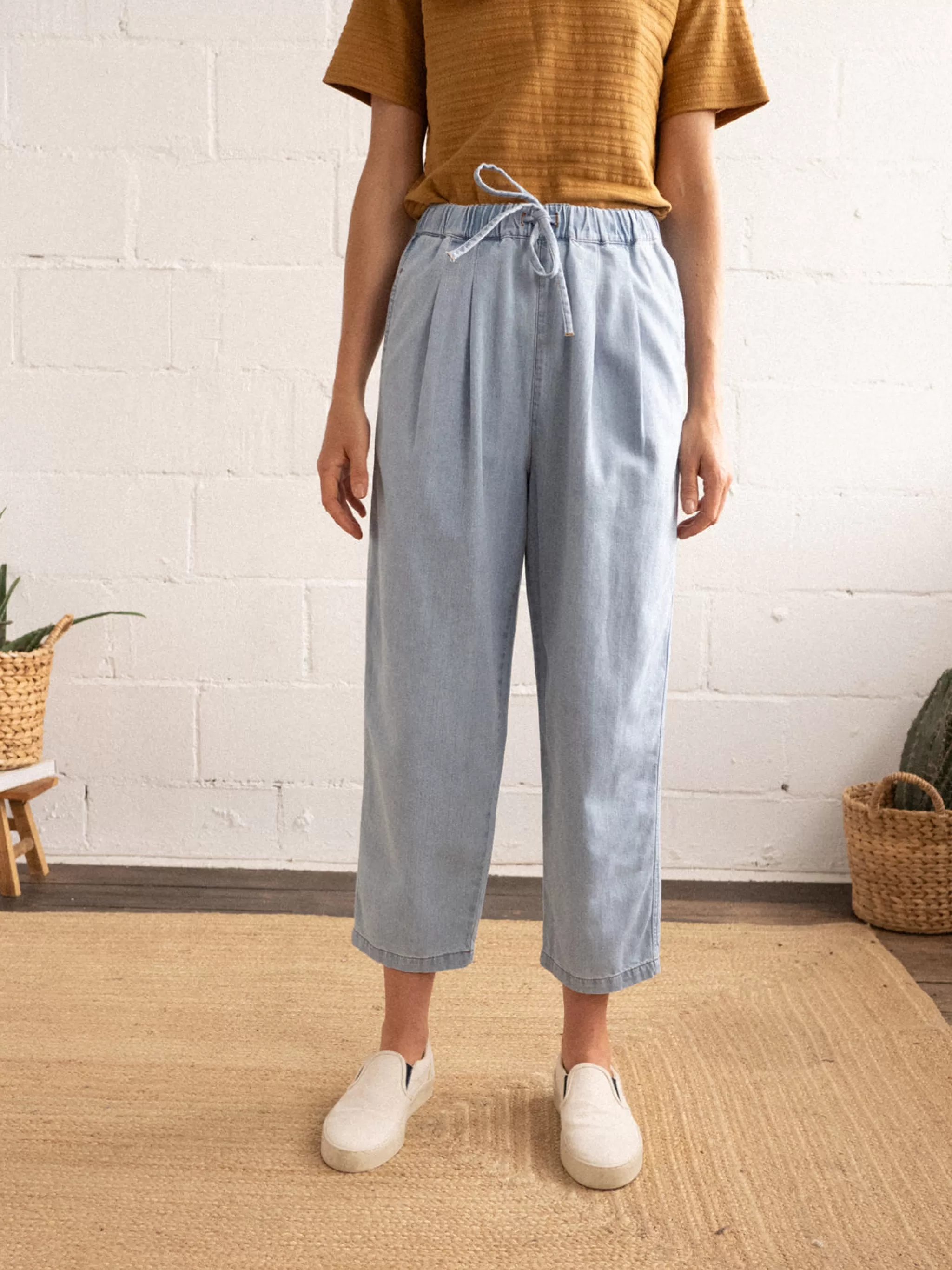 TWOTHIRDS Trousers-Southampton Bleu Ciel