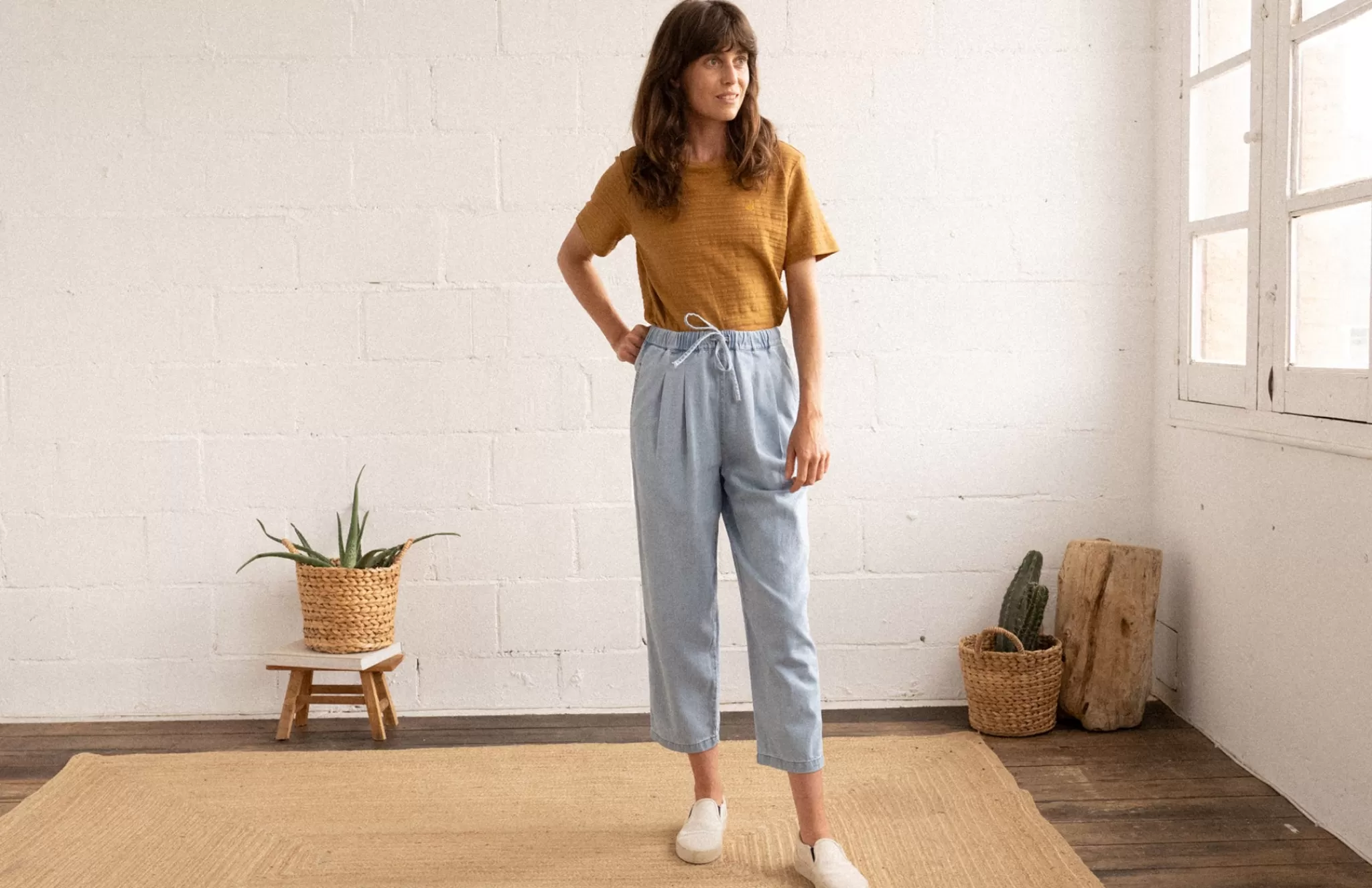 TWOTHIRDS Trousers-Southampton Bleu Ciel