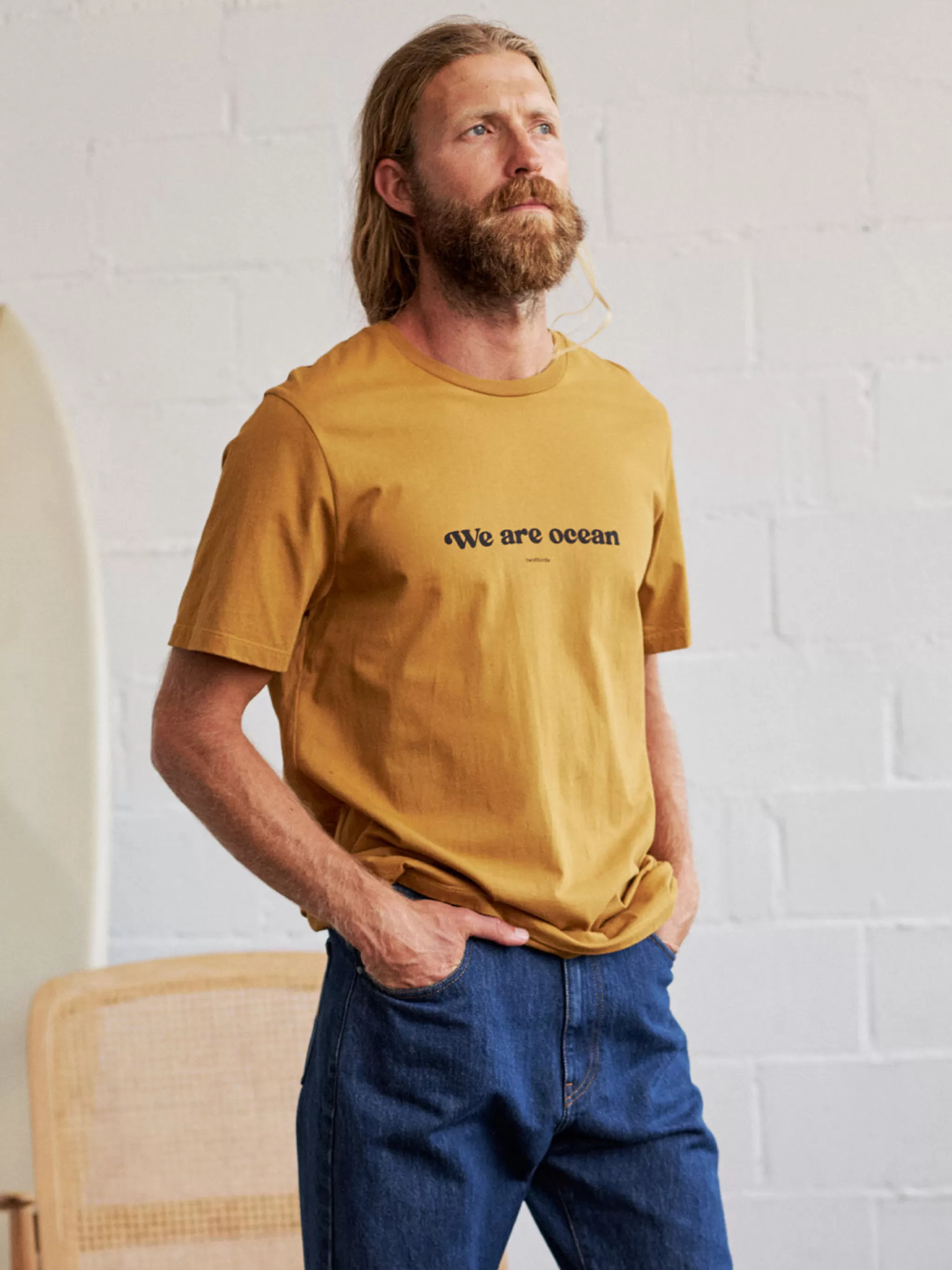 TWOTHIRDS T-Shirts-Spilsby Brun Dore