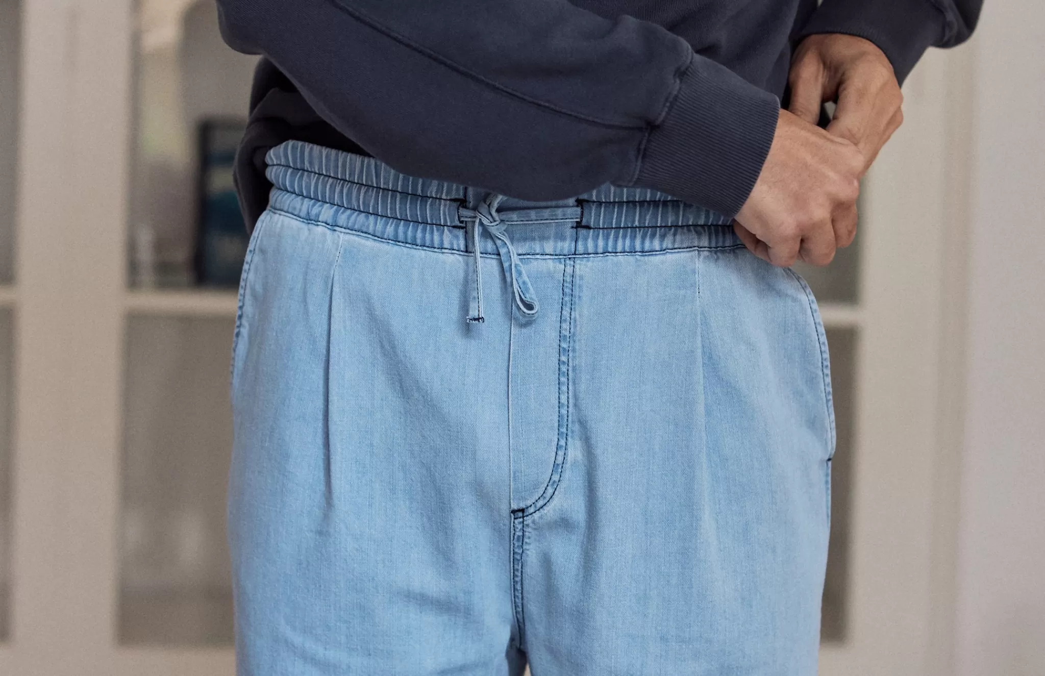 TWOTHIRDS Trousers-Sucastro Bleu