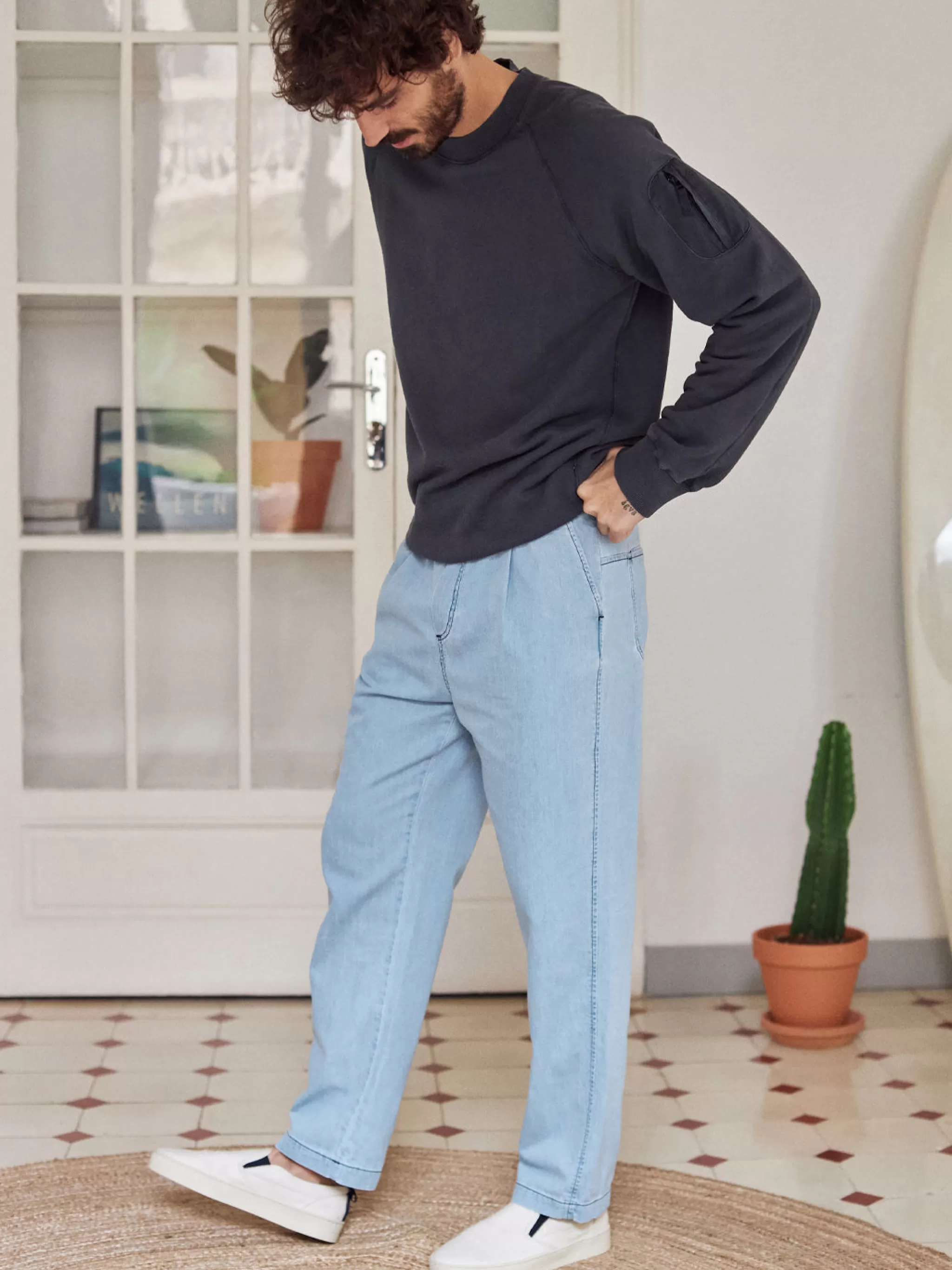 TWOTHIRDS Trousers-Sucastro Bleu