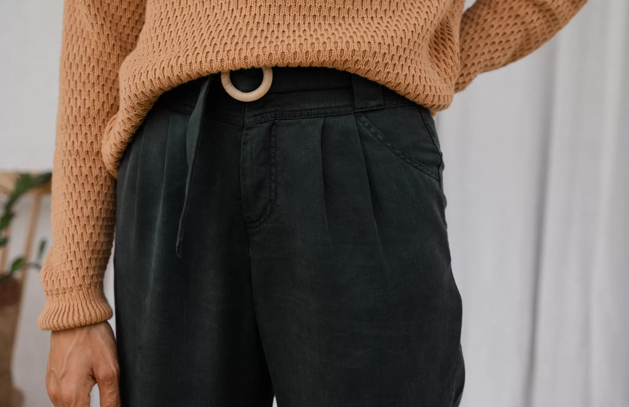 TWOTHIRDS Trousers-Takaroa Vert Profond
