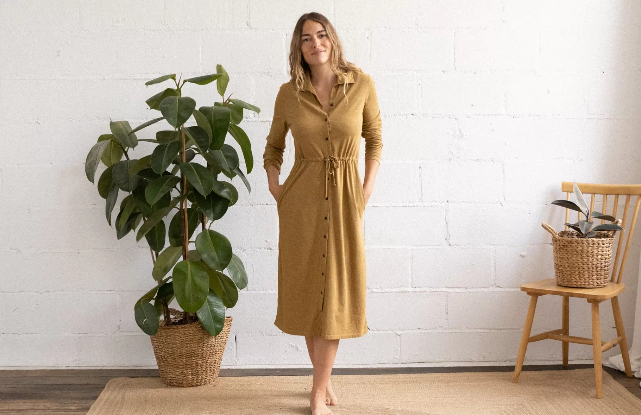 TWOTHIRDS Dresses-Thoddoo Moutarde